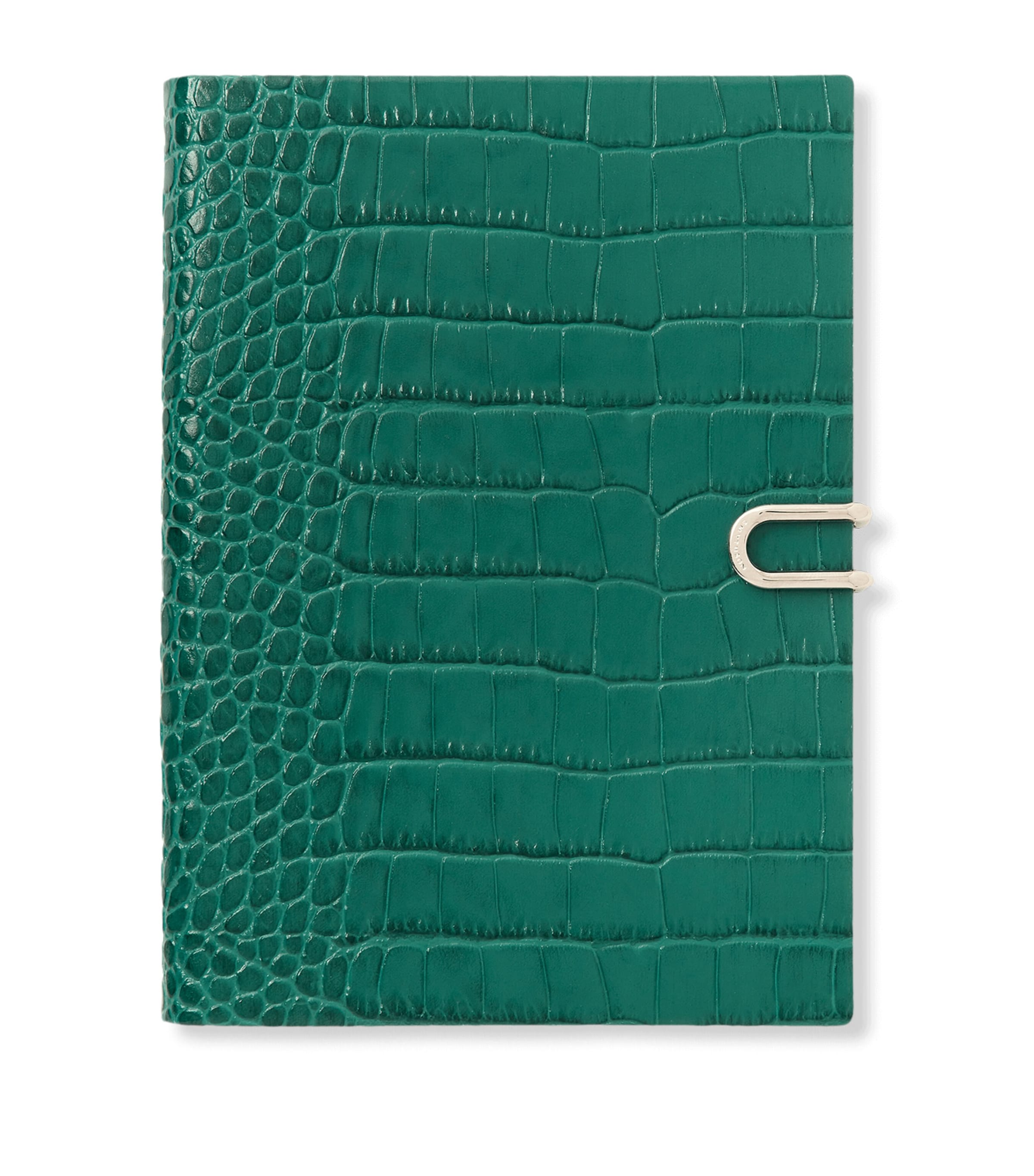 Smythson Mara Leather Soho Notebook Petrol