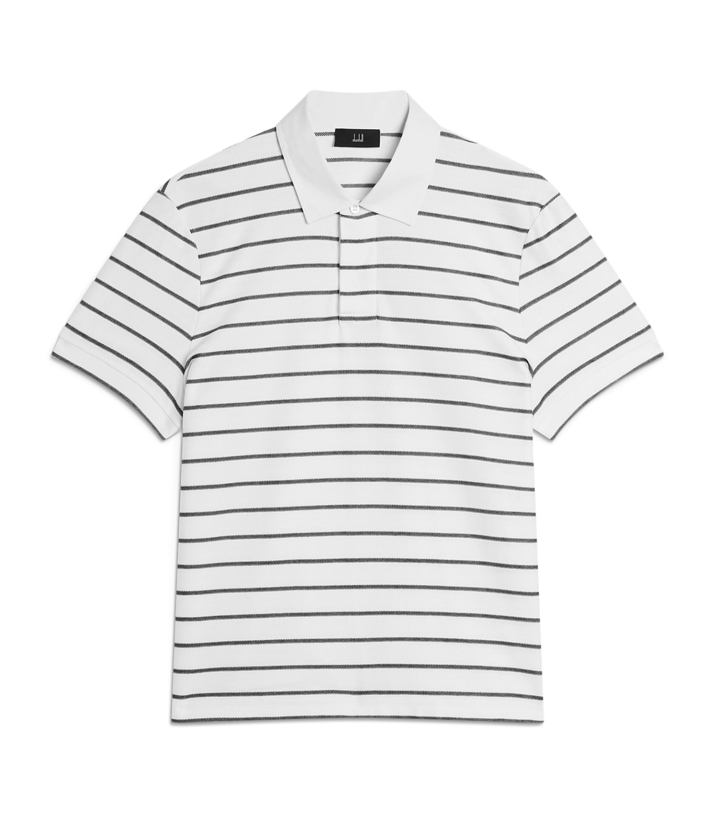 Dunhill Mens Stripe Polo Shirt Brown