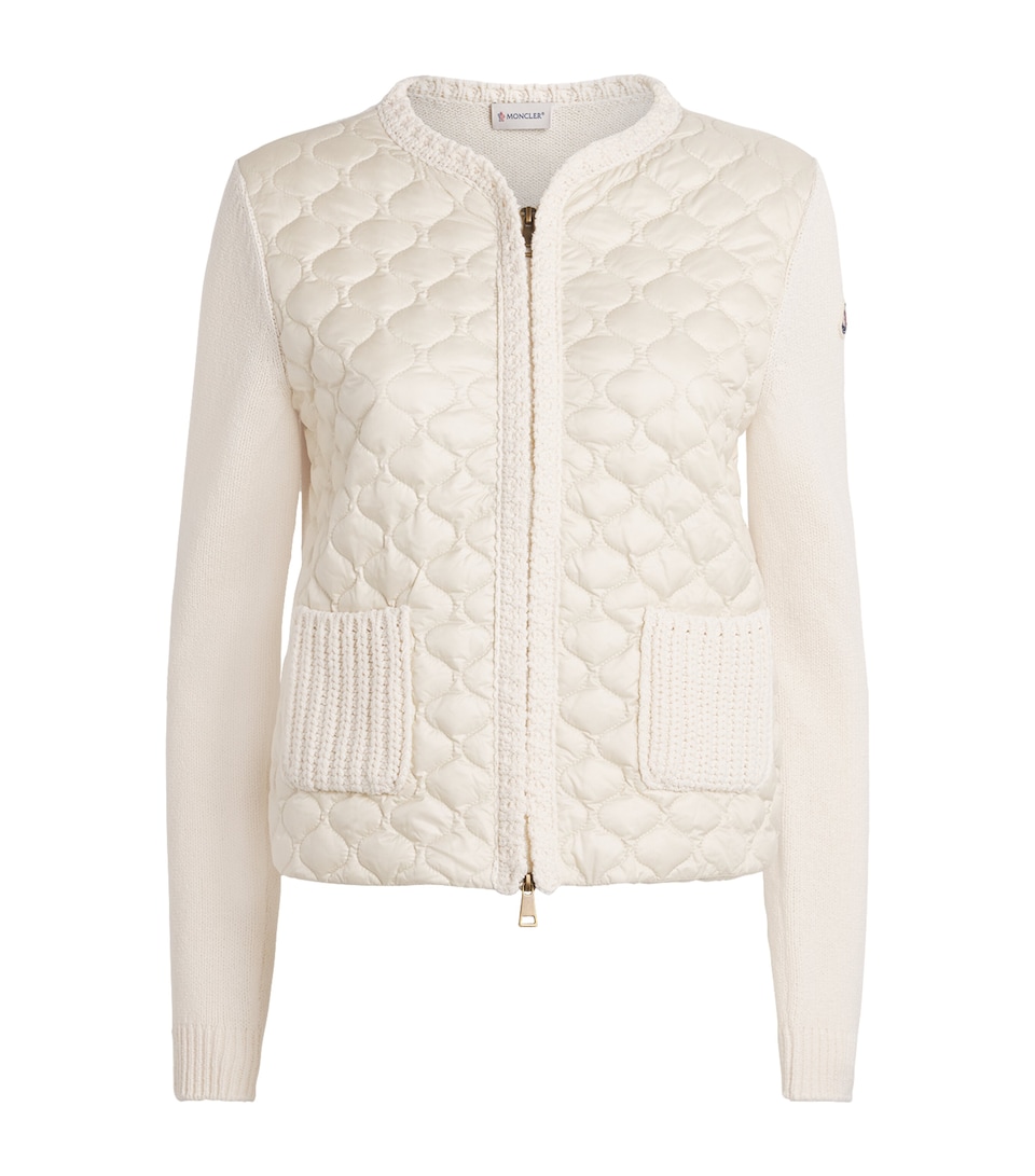 Moncler Womens Quilted Down Cardigan