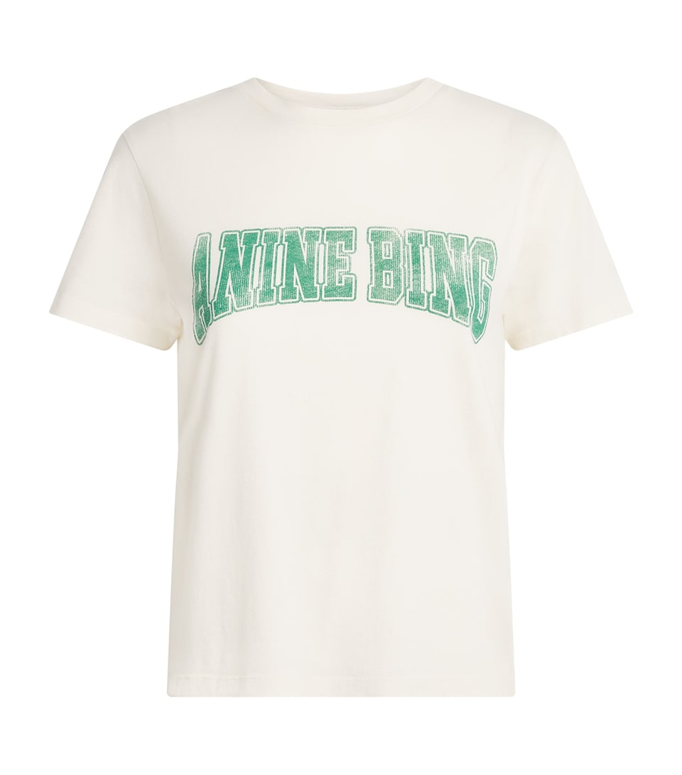 ANINE BING Womens Cotton Shelley T-Shirt Ecru