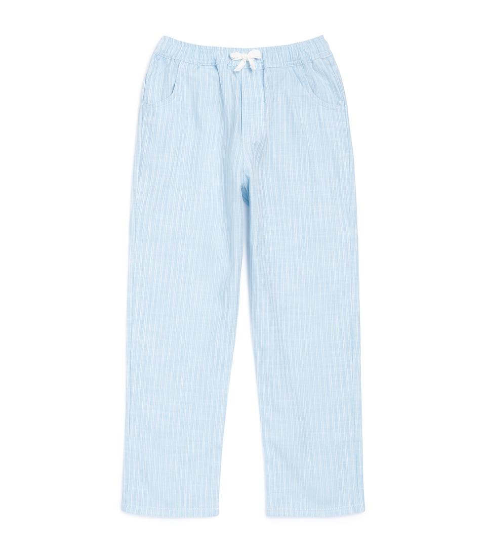 Cotton Stripe Drawstring Trousers (5-12 Years)