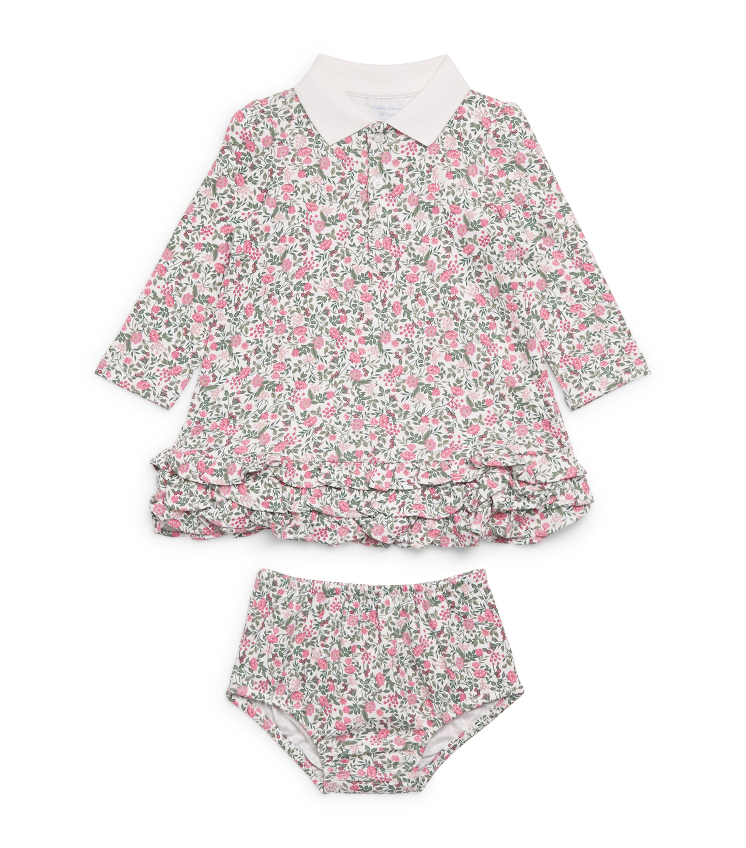 Cotton Floral Dress and Bloomers Set (3-24 Months)