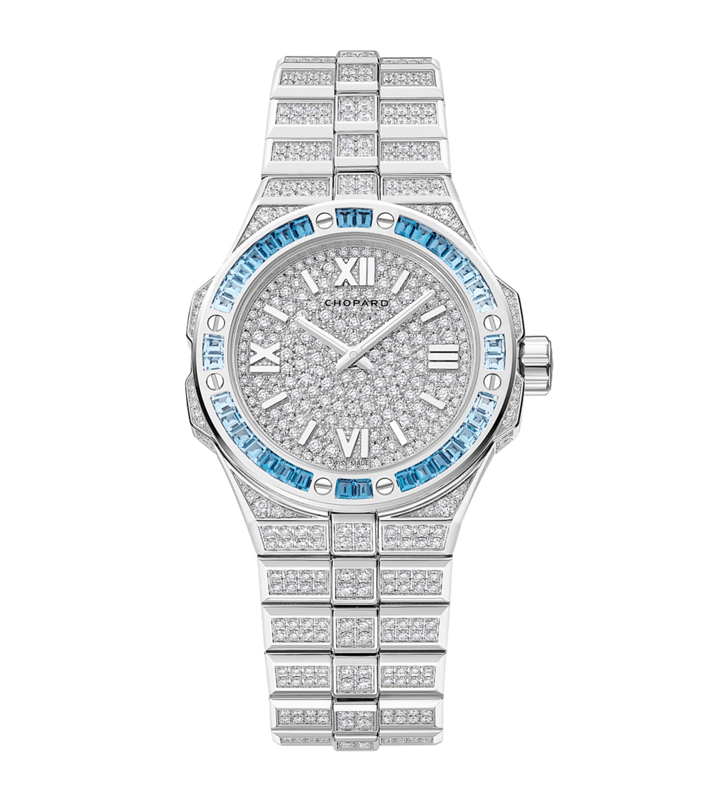 White Gold and Diamond Alpine Eagle Frozen Watch 33mm