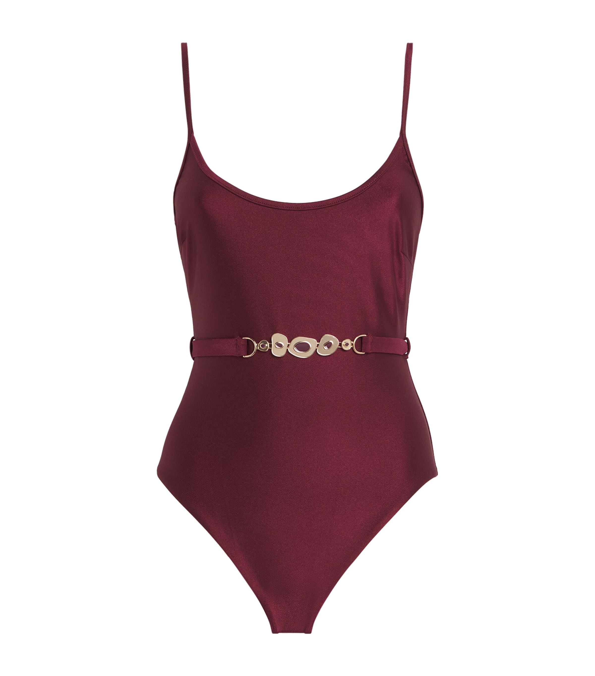 Belted Scoop-Neck Awaken Swimsuit