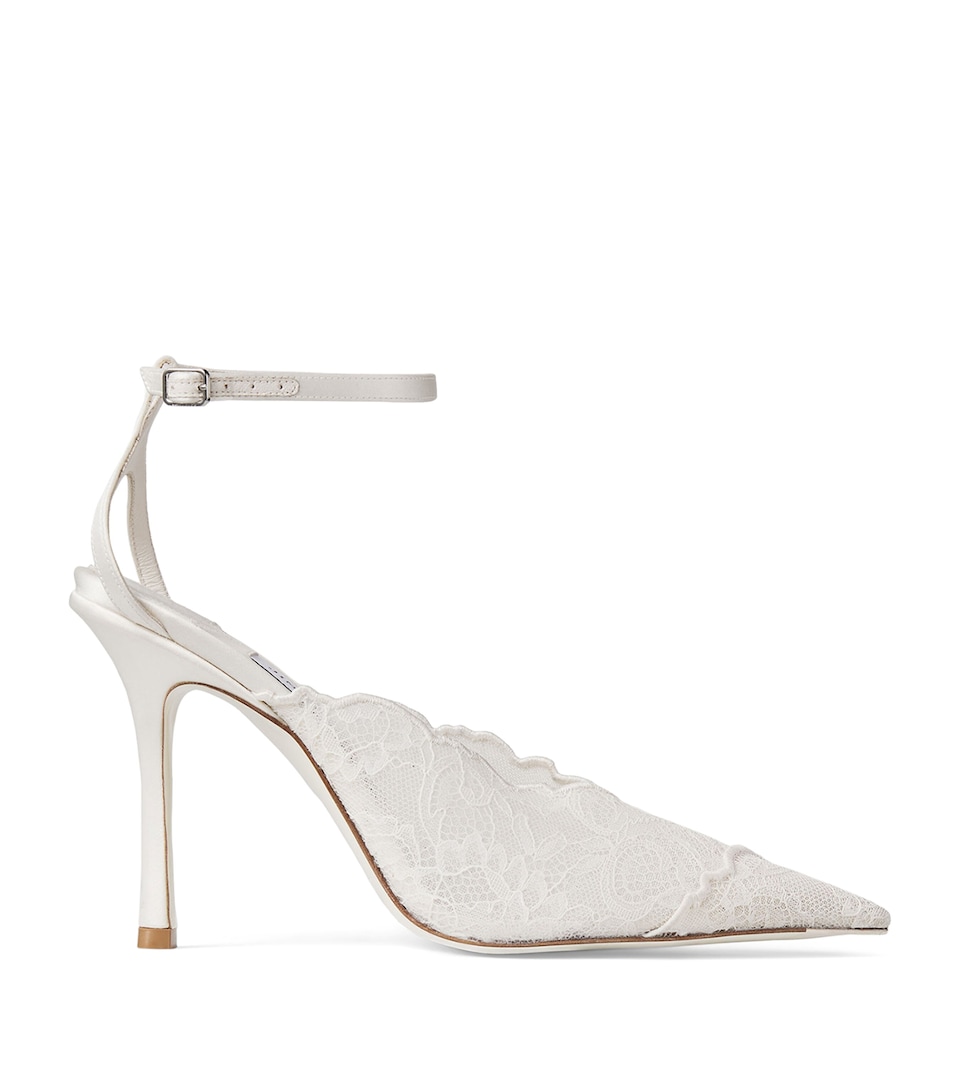 Faiz 100 Lace Heeled Pumps