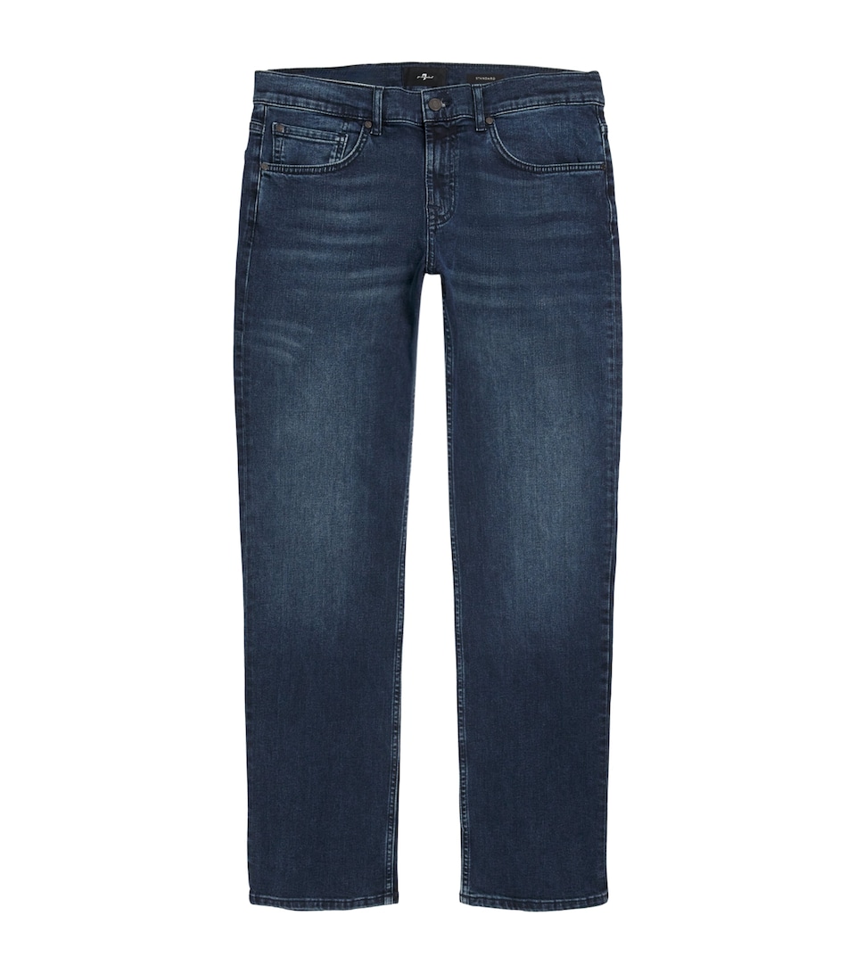 Straight Luxe Dark-Wash Jeans