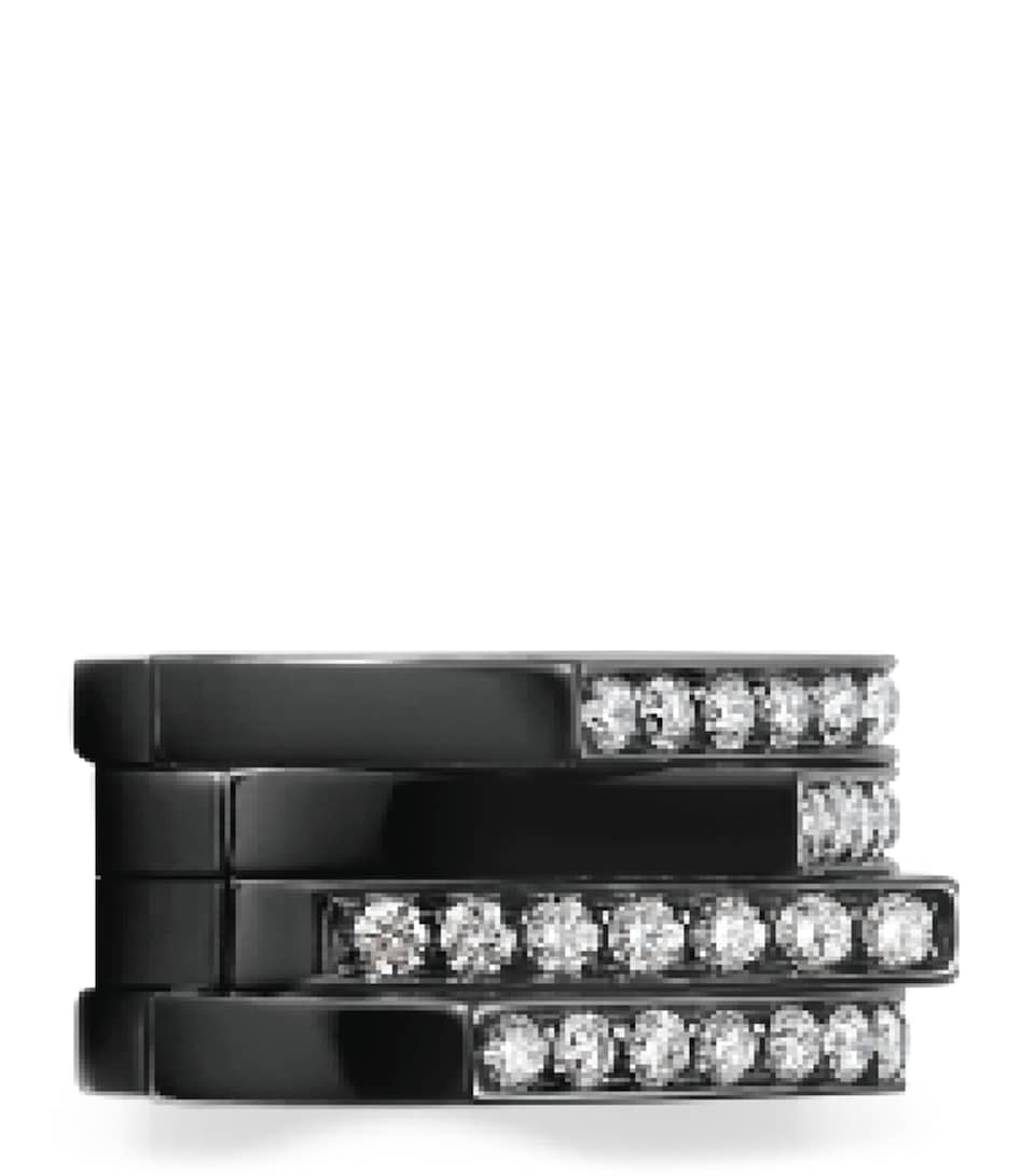 Repossi Black Gold and Diamond Antifer 4-Row Ear Cuff Black Gold