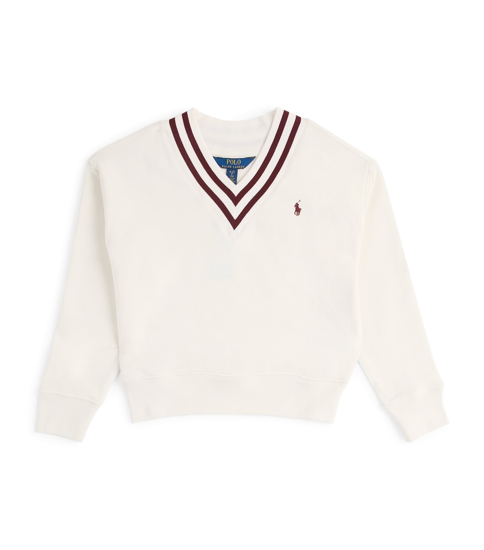 Ralph Lauren Kids Polo Pony V-Neck Sweatshirt (7-14 Years) Nevis