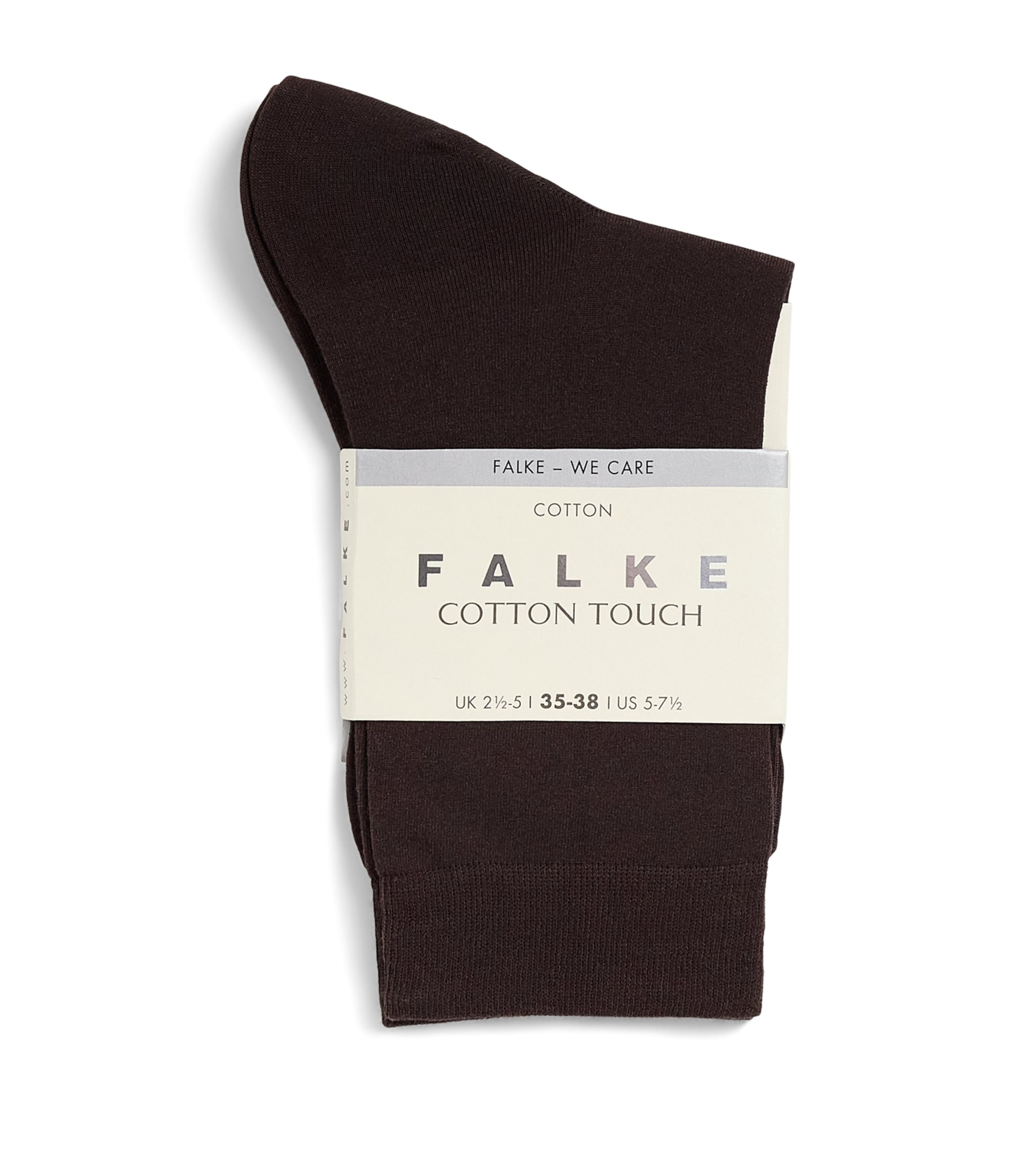 Falke Womens Cotton-Blend Touch Socks Dark Brown