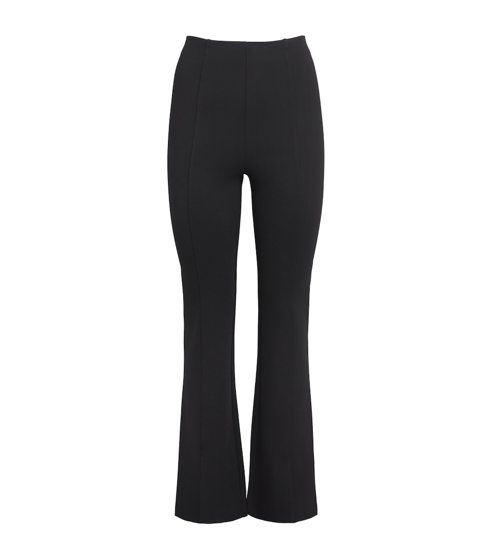 Maje Womens Flared Slit Trousers Black
