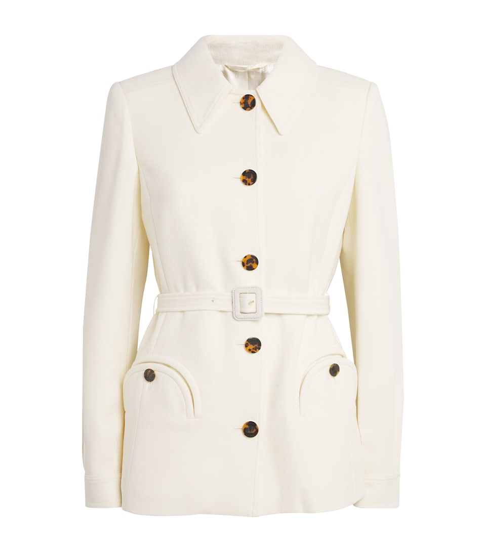Virgin Wool Belted Paint Jacket