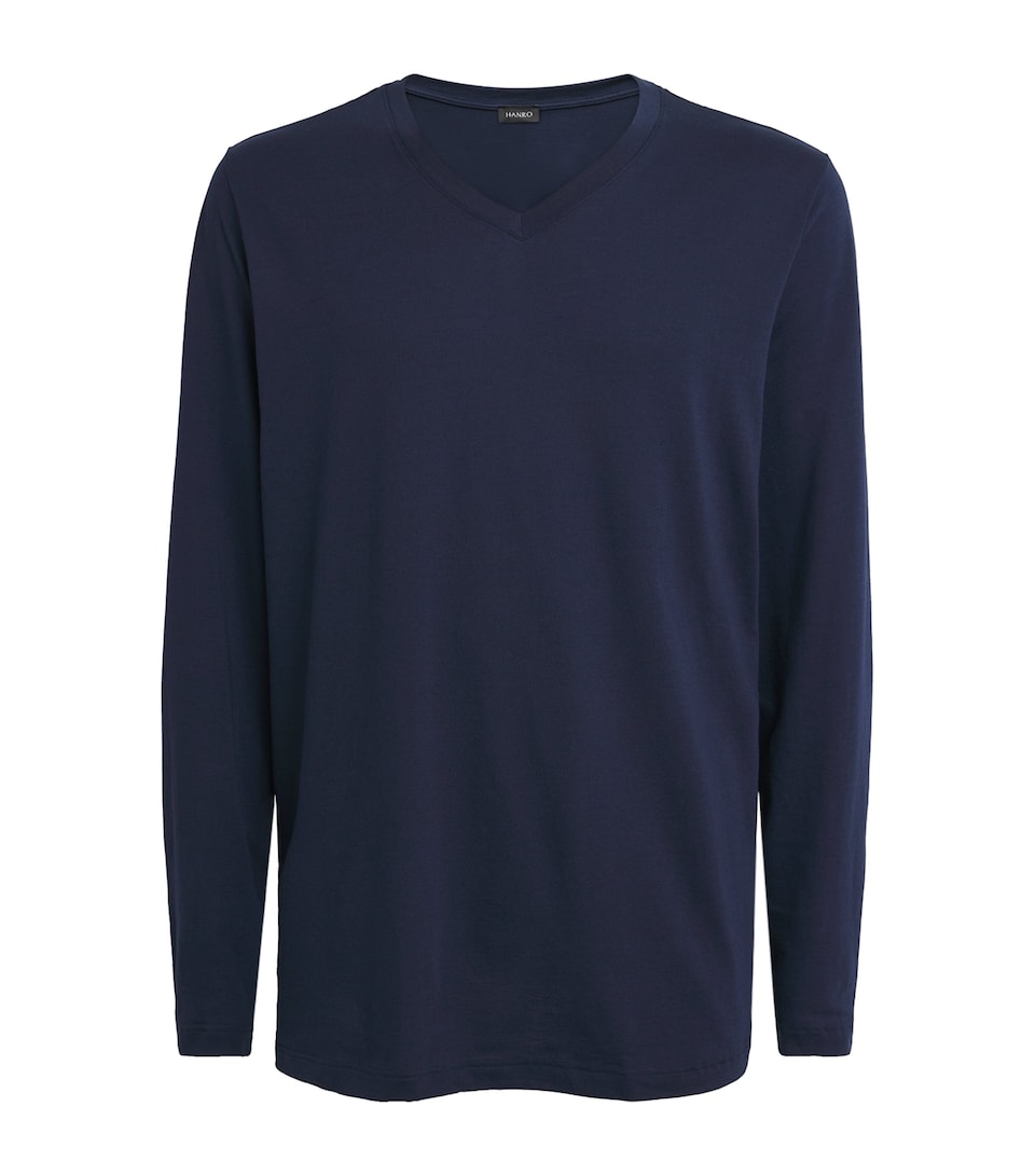 Hanro Mens Cotton Night & Day T-Shirt Deep Navy