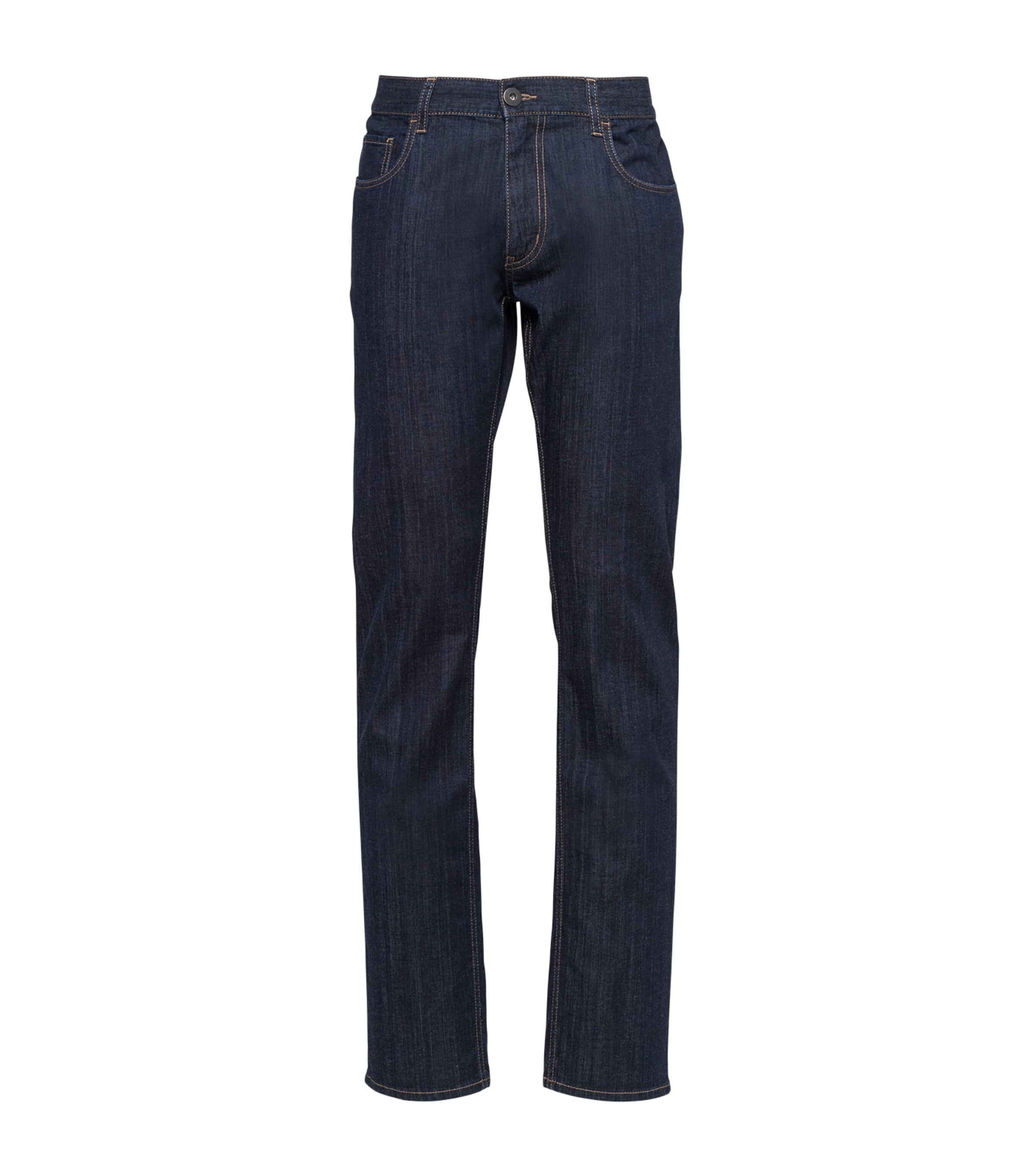 Prada Mens Stretch-Denim Tapered Jeans Blue