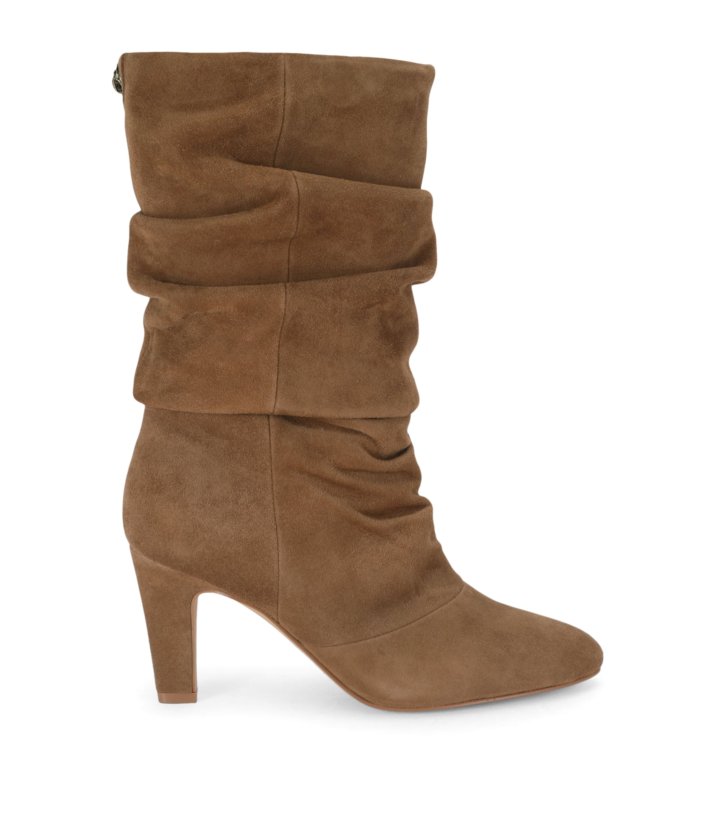 Kurt Geiger London Suede Barb Slouch Boots Tan