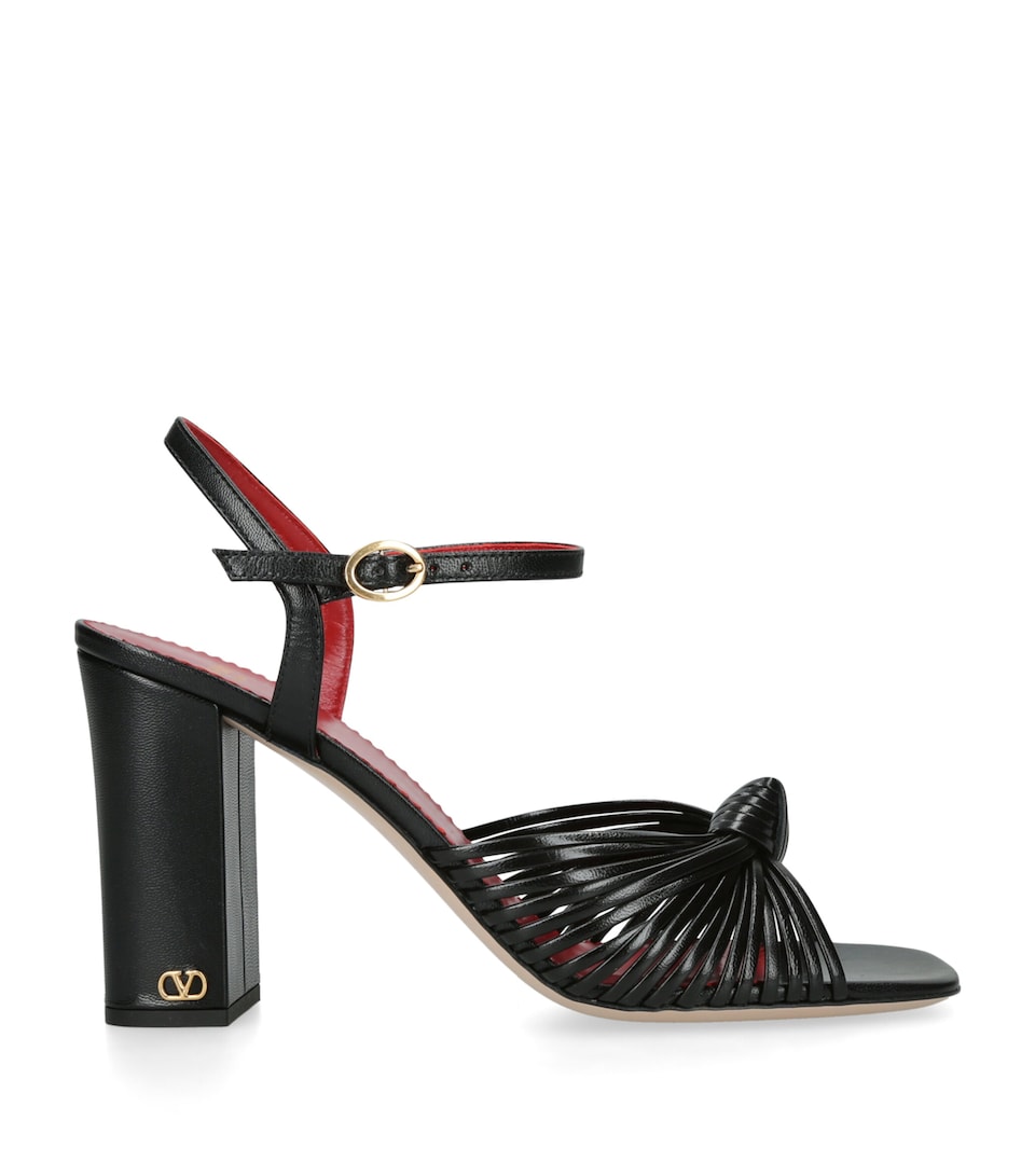 Valentino Garavani Leather Annet Heeled Sandals 90 Black