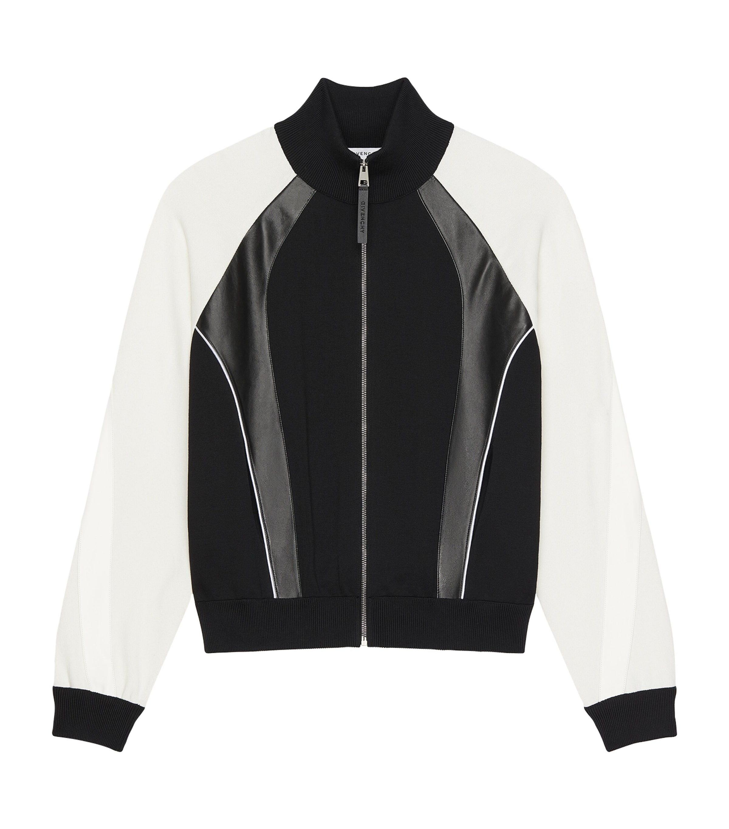 Givenchy Mens Cotton and Leather Blouson Jacket