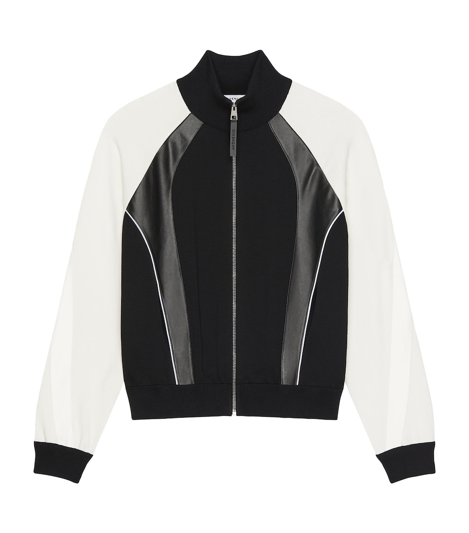 Givenchy Mens Cotton and Leather Blouson Jacket