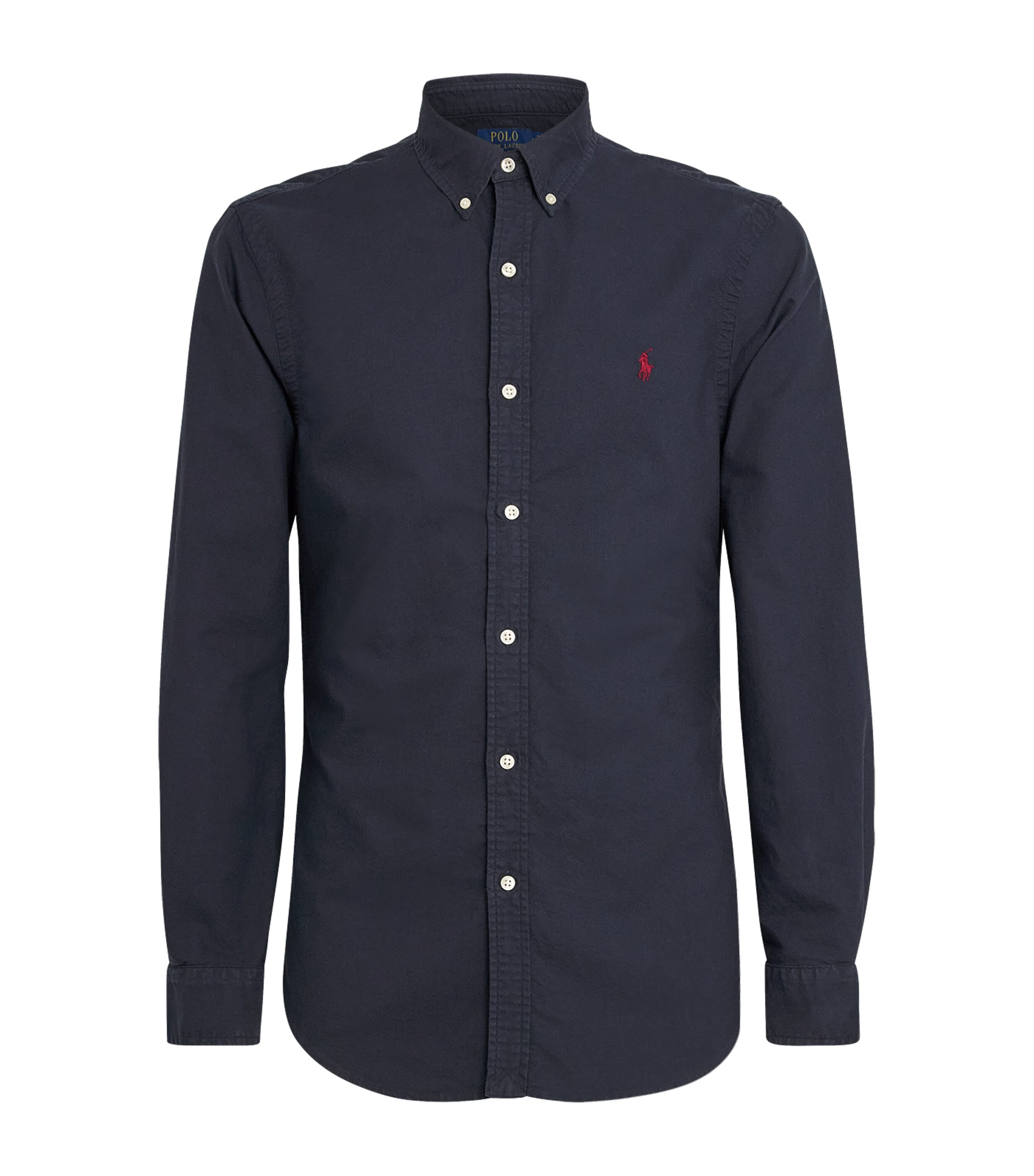 Polo Ralph Lauren Mens Cotton Logo-Embroidered Shirt Rl Navy