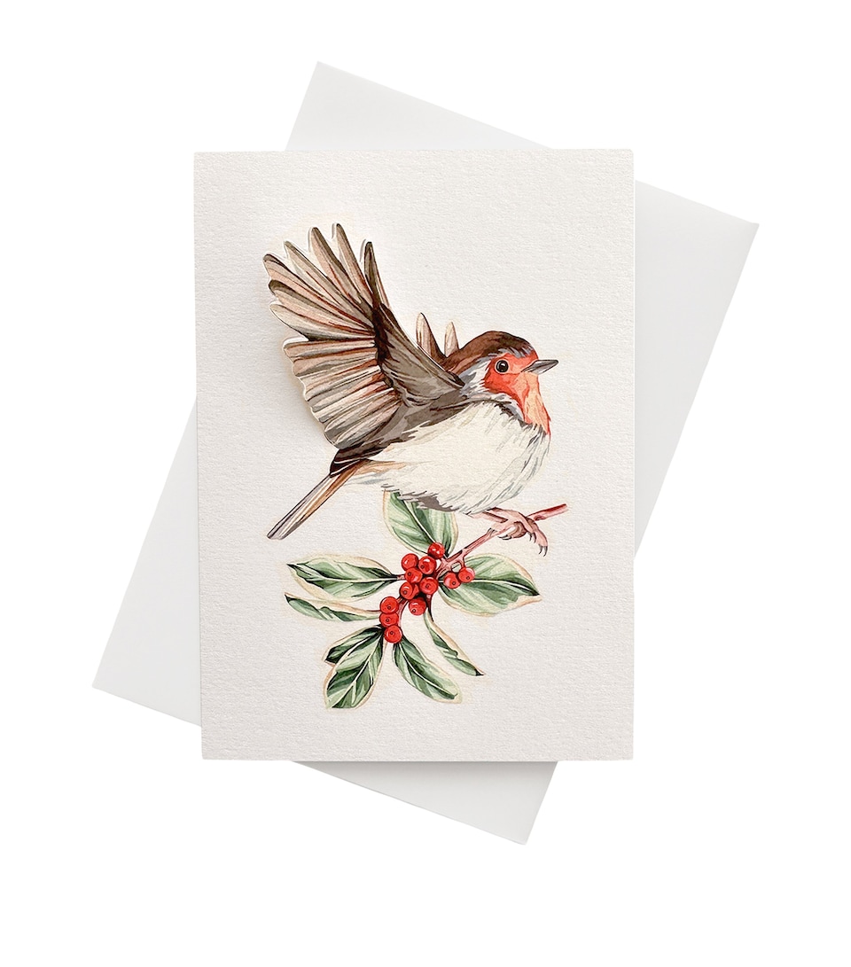3D Robbin Branch Greeting Cards (Box of 6)