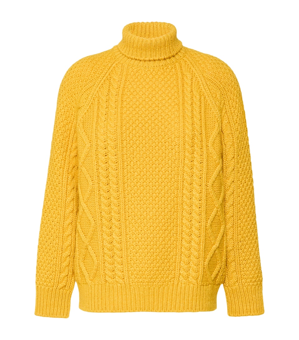Weekend Max Mara Womens Wool-Blend Rollneck Sweater Yellow