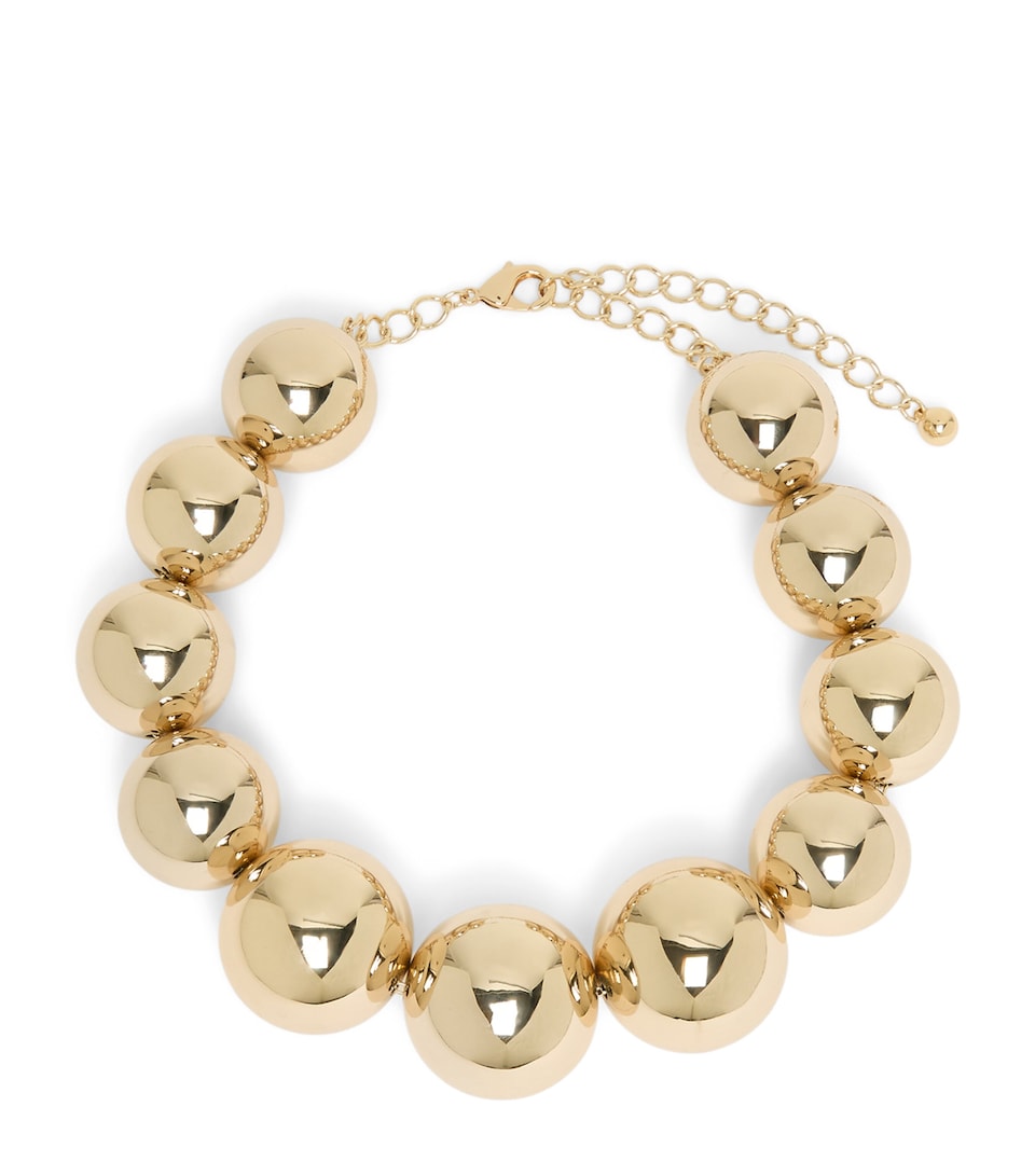 Marina Rinaldi Ball Bead Choker Necklace Gold