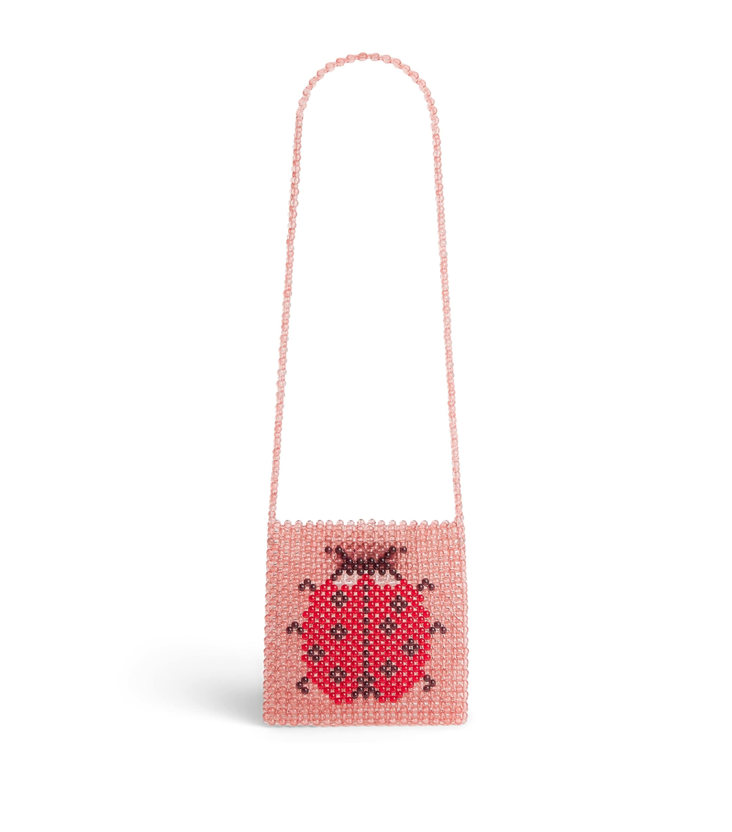 KONGES SLOJD Beaded Ladybug Shoulder Bag