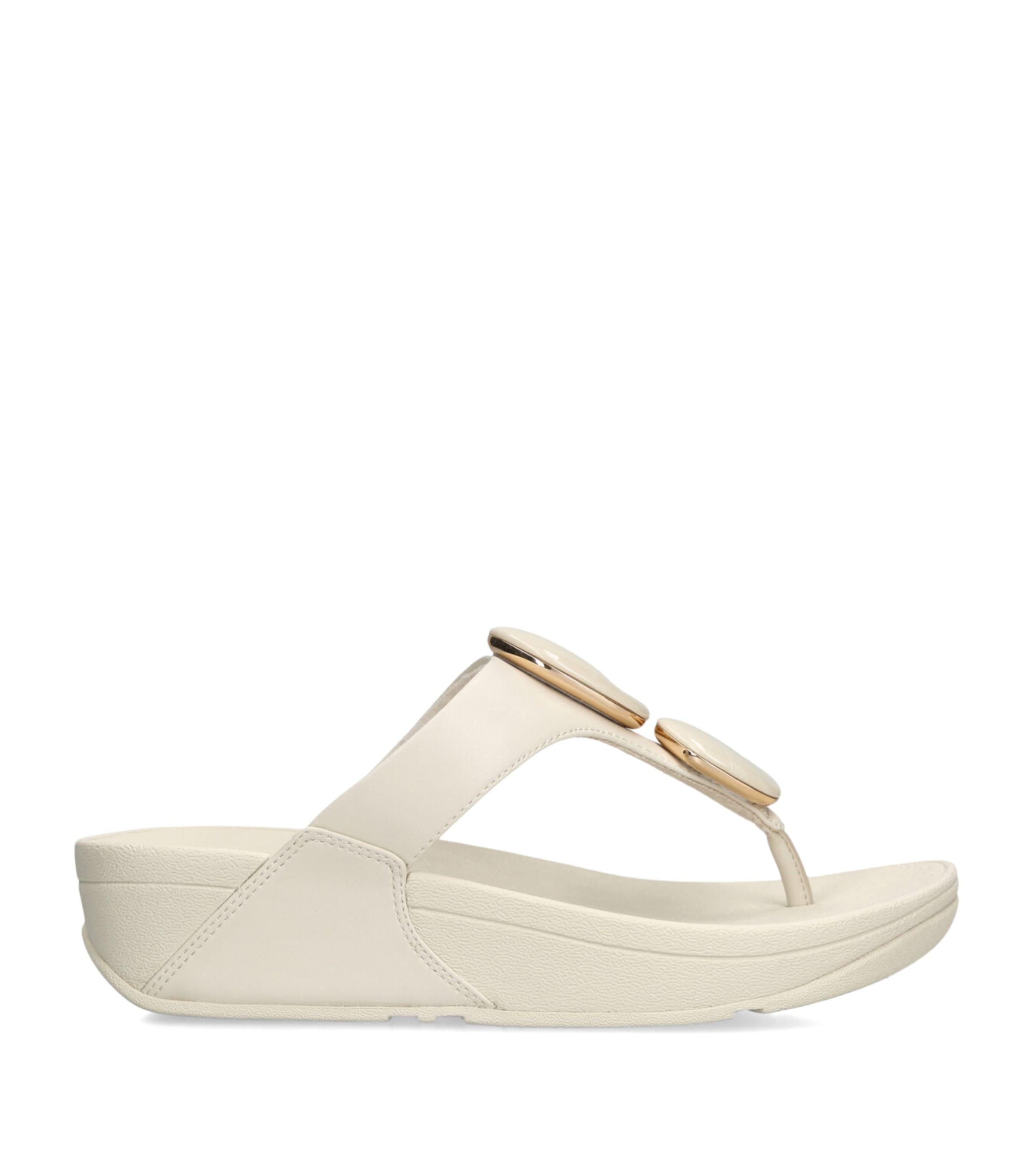 FitFlop Marble Stone Lulu Toe-Post Sandals Bone