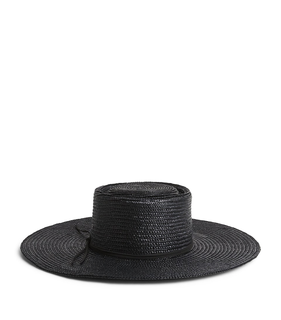 Eleventy Straw Woven Hat Nero
