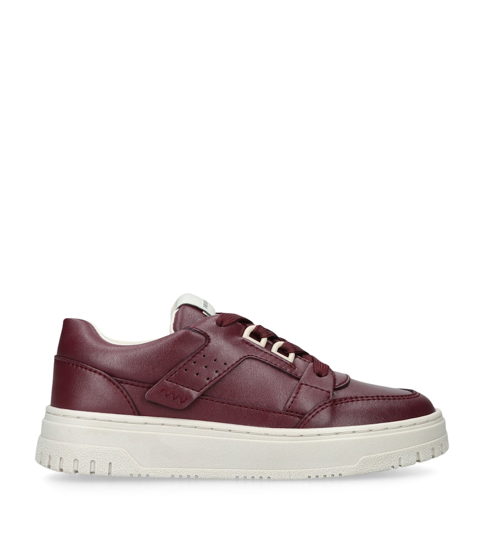 Giorgio Armani Leather Sneakers Red/dark