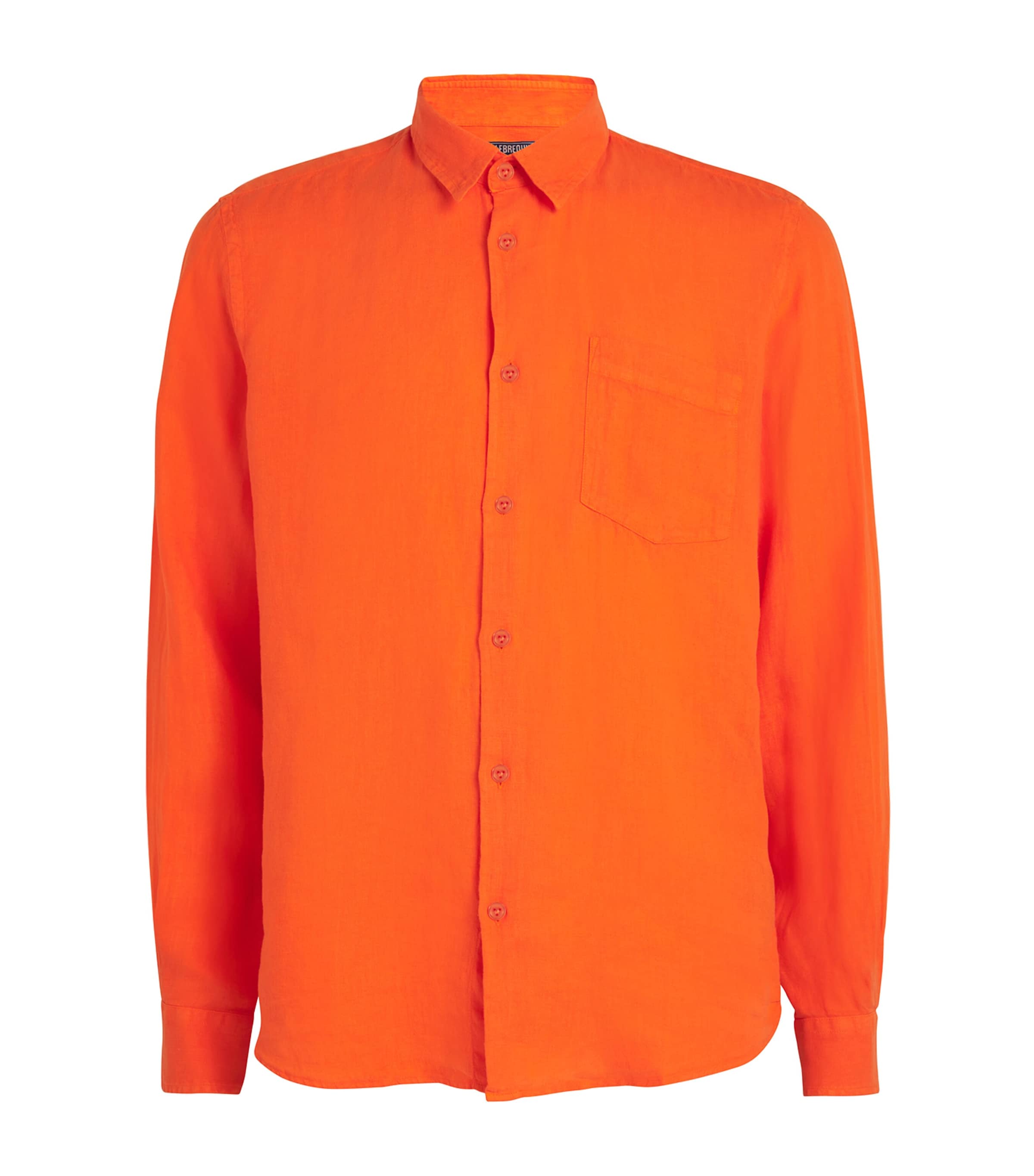 Vilebrequin Mens Linen Caroubis Shirt Apricot