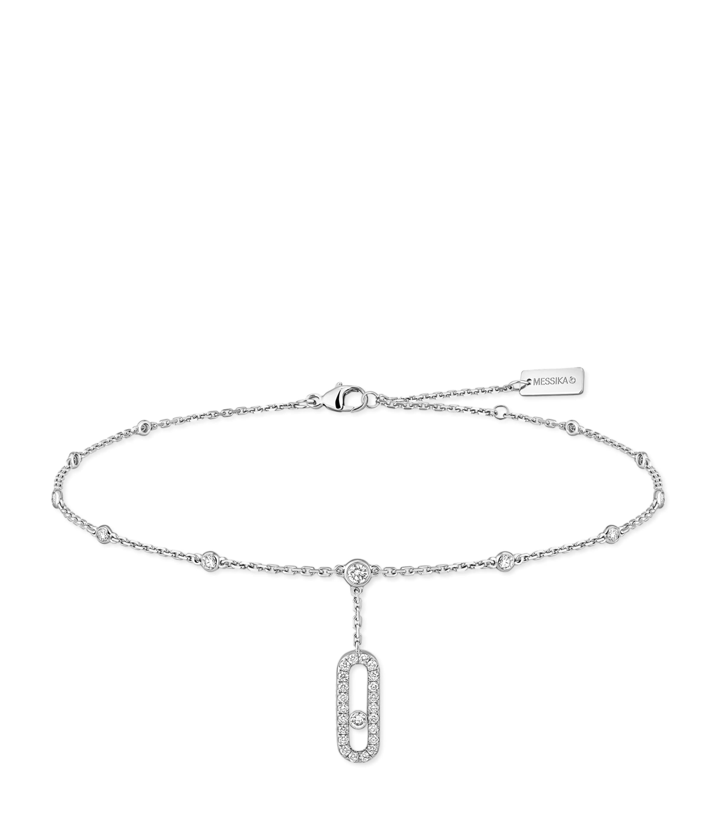 Move Uno White Gold and Pavé White Diamond Anklet (0.35ct)