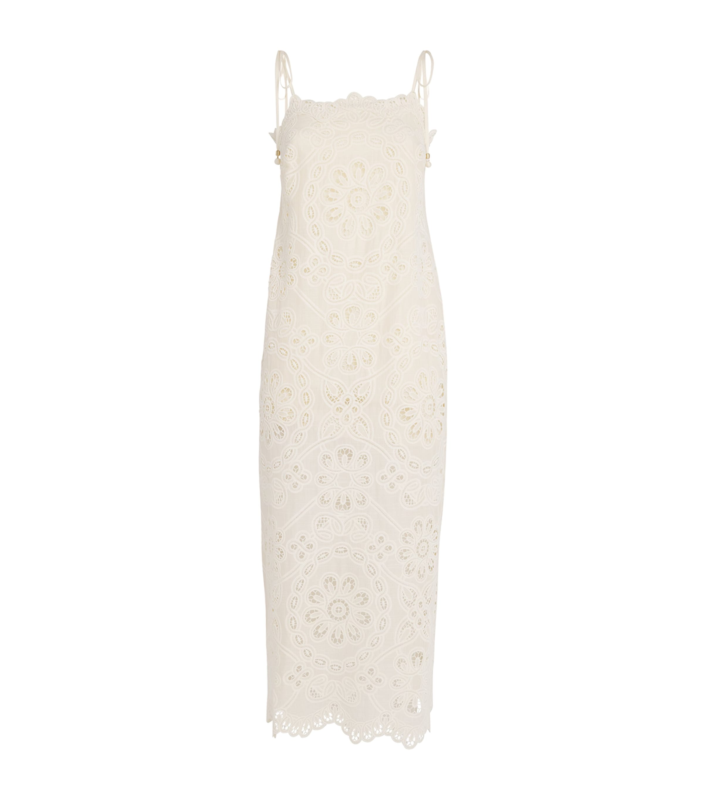 Cotton Rhiannon Embroidered Midi Dress