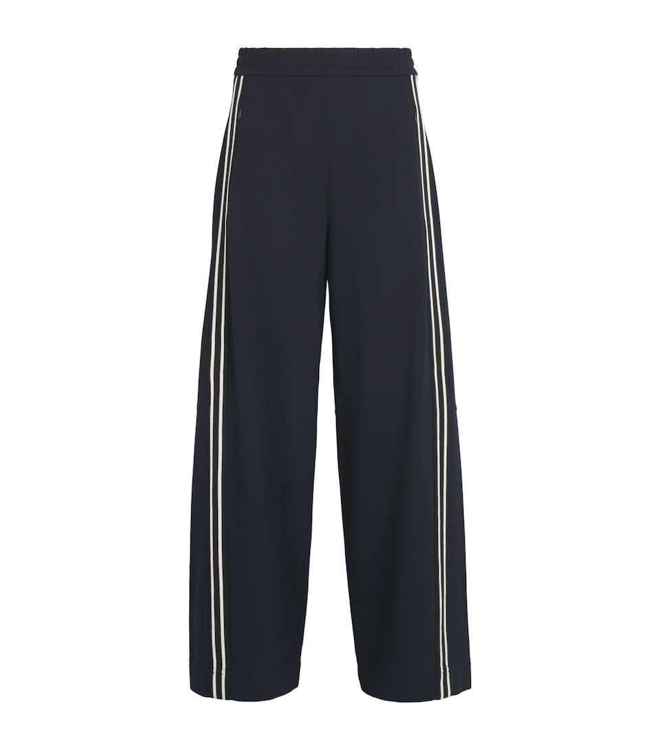 ME+EM Womens Jersey Stripe Sweatpants Navy/cream