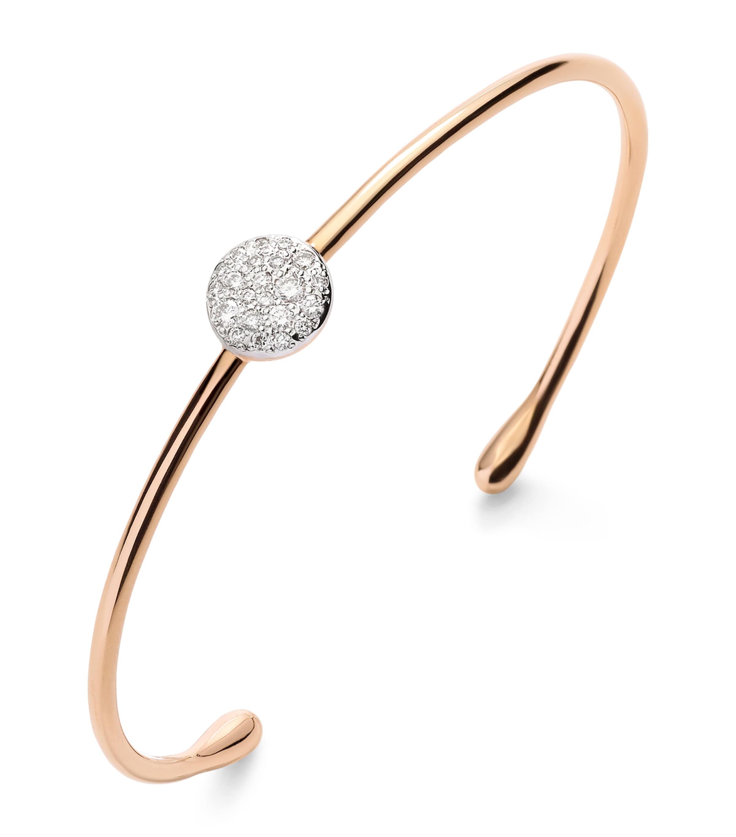 Pomellato Rose Gold and Diamond Sabbia Bangle