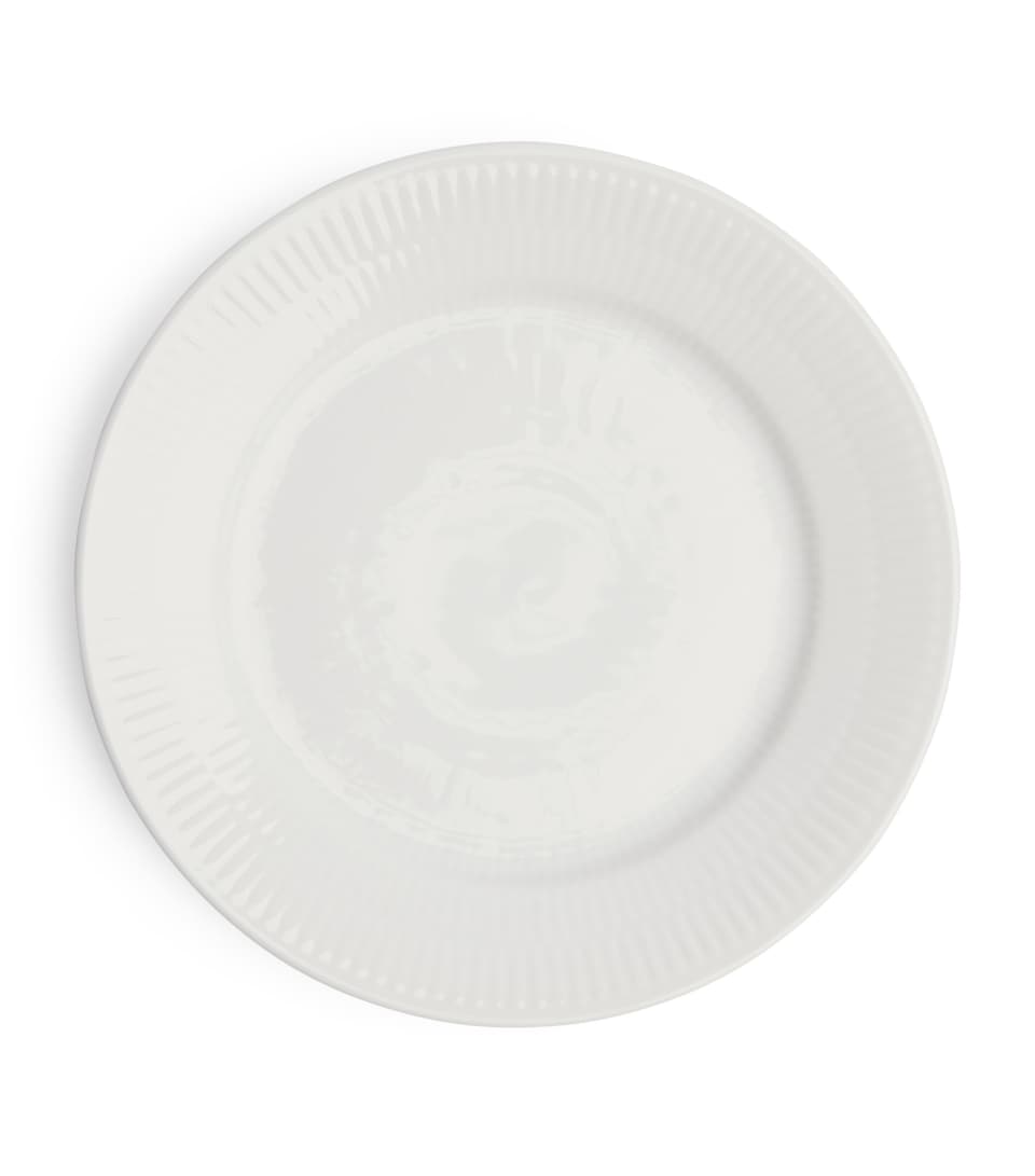 White Fluted Plate (19cm)