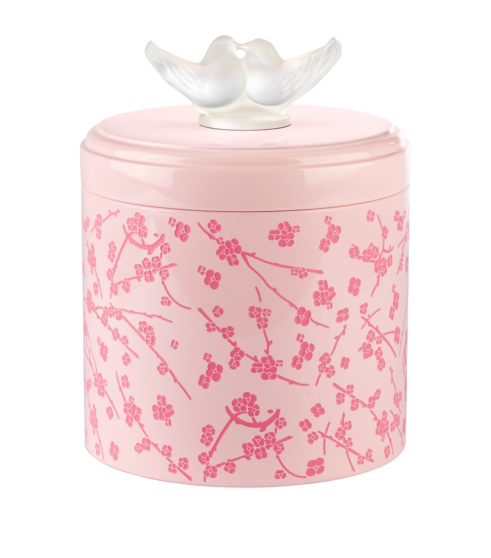 Lalique Large Rose Nebula Fleurs de Cerisier Box Incolore