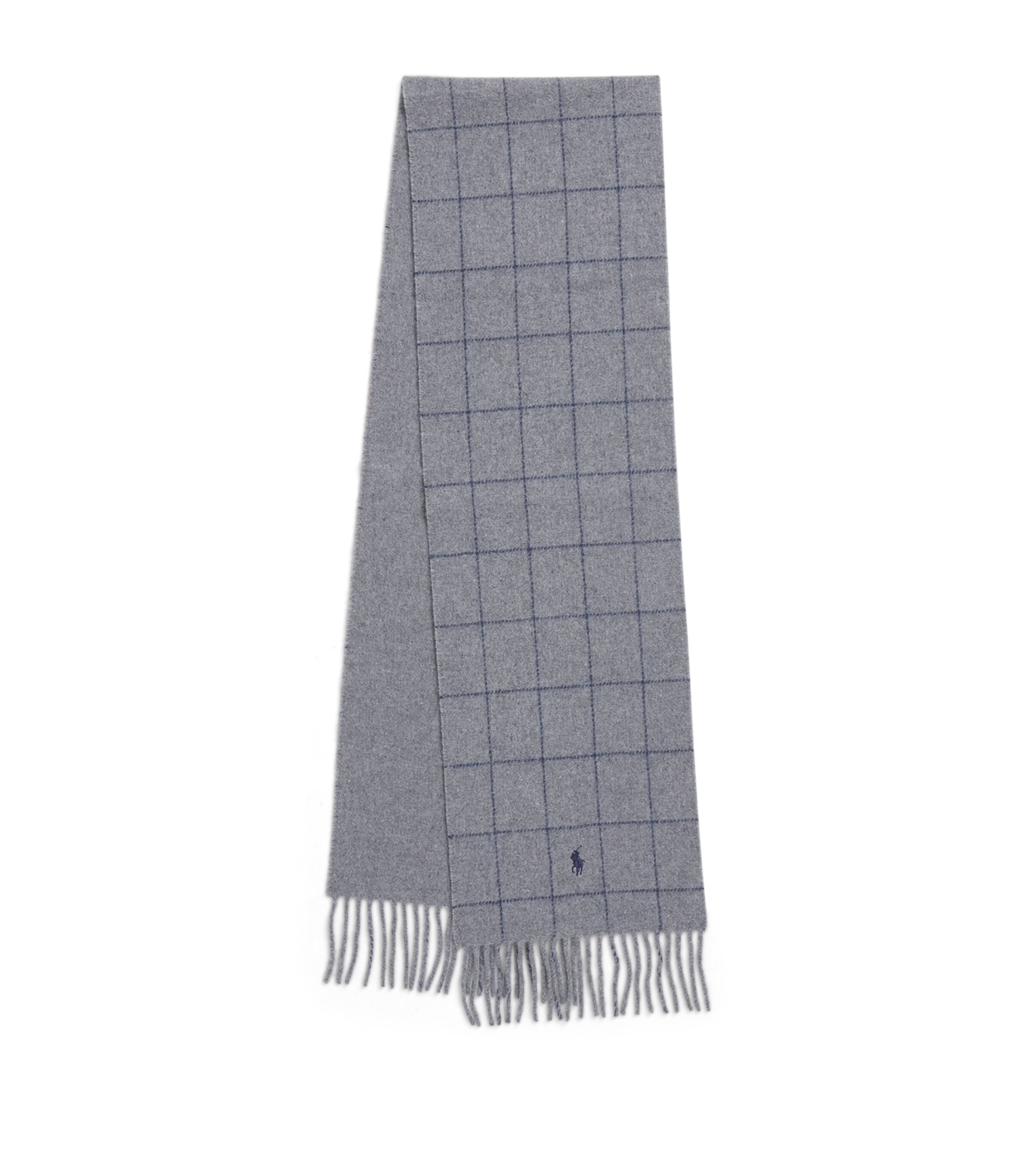 Wool-Blend Windowpane Check Scarf