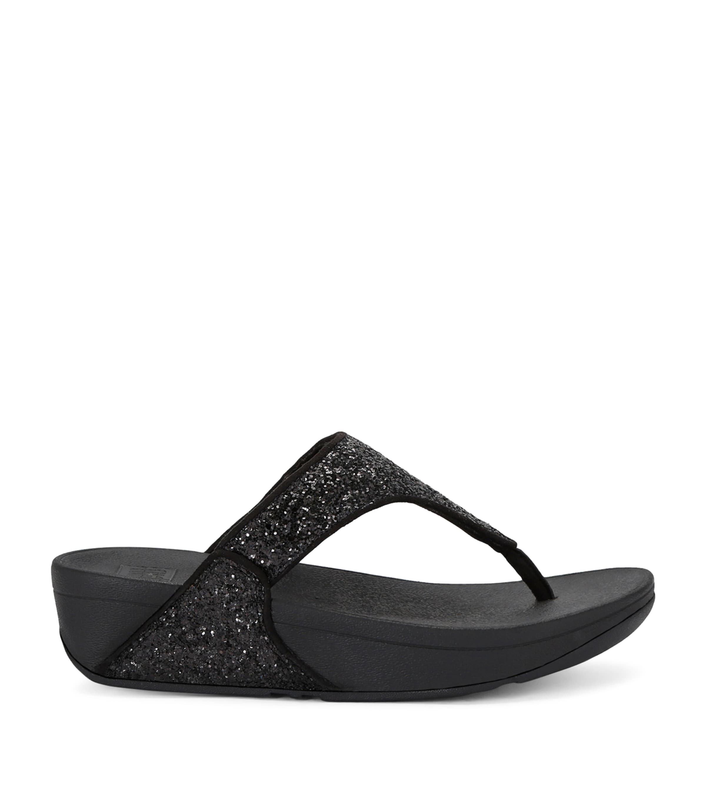 FitFlop Opul Lulu Toe-Post Sandals Black
