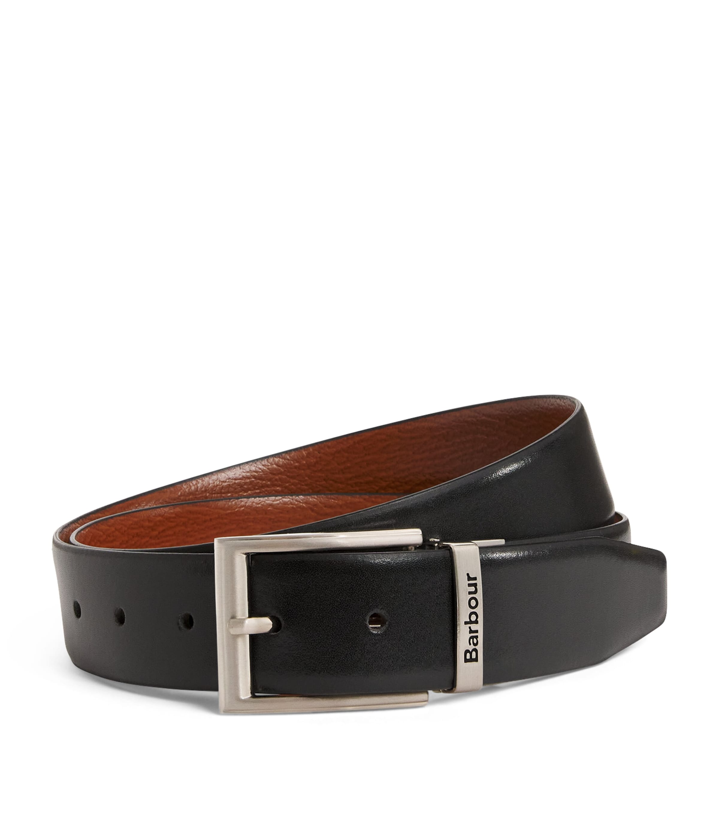 Barbour Leather Reversible Belt Black/chestnut Brown