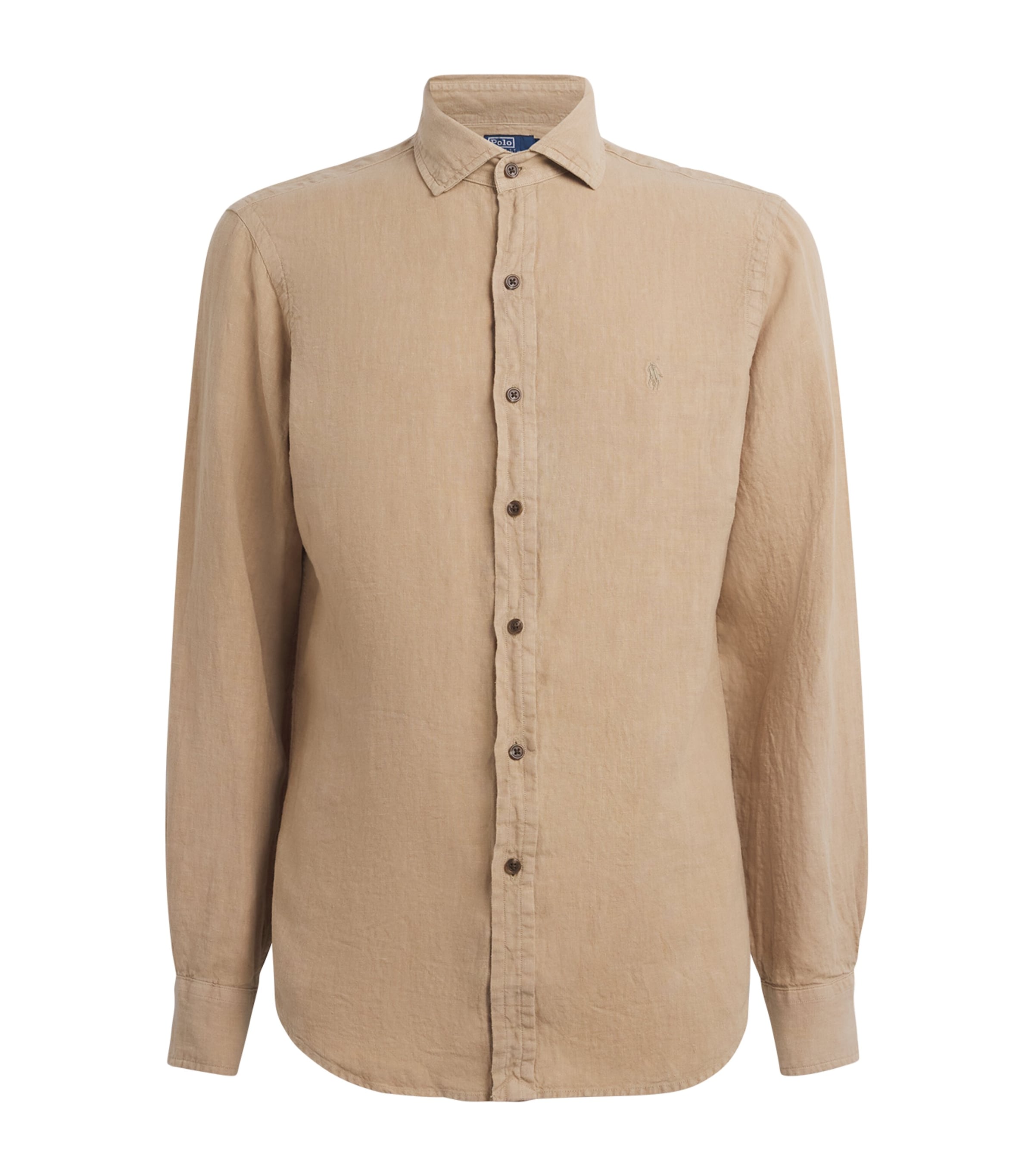 Polo Ralph Lauren Mens Linen Polo Pony Shirt Coastal Beige
