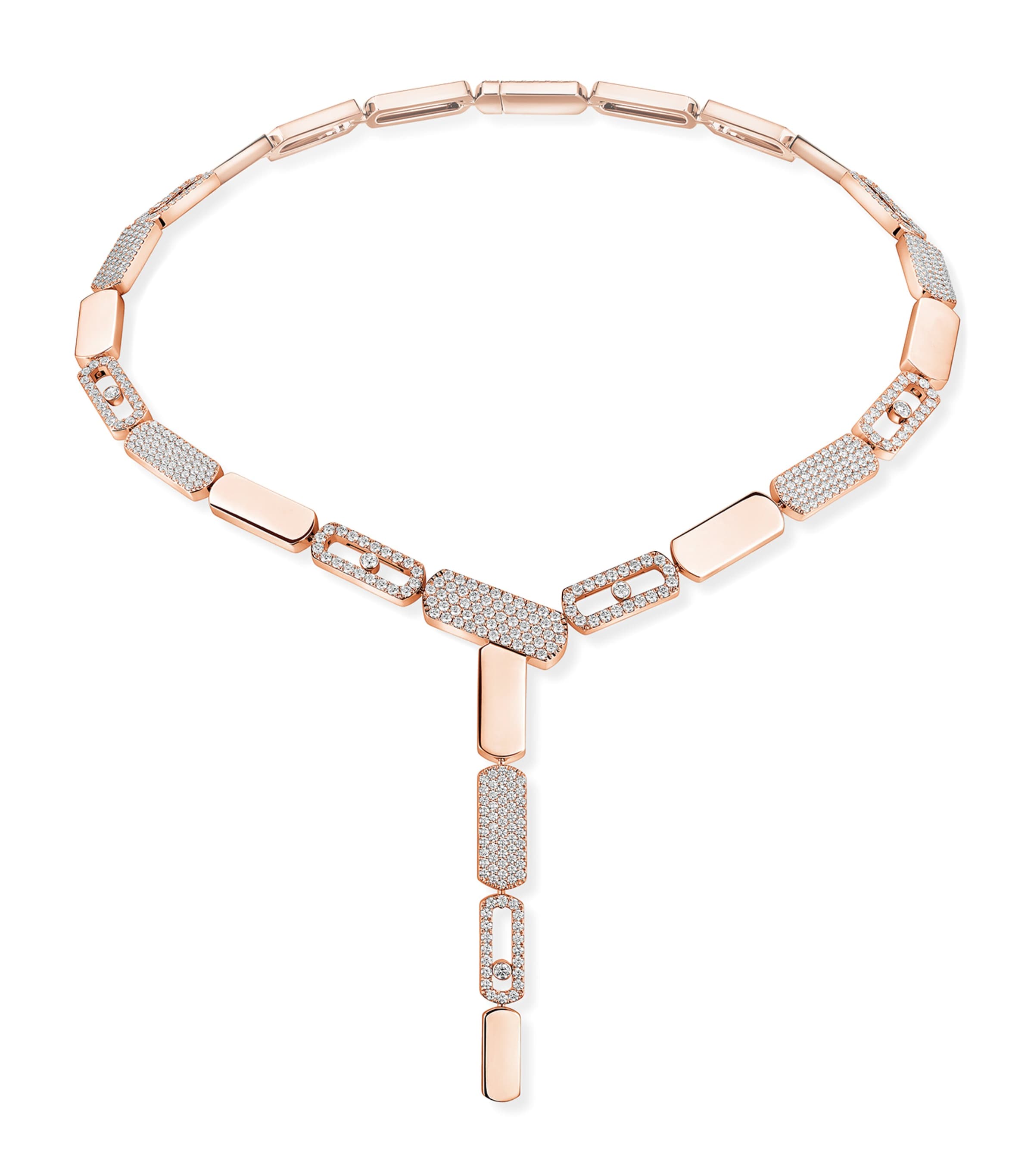 Messika Imperial Move Pink Gold and Diamond Tie Necklace (9.03ct) Pink Gold