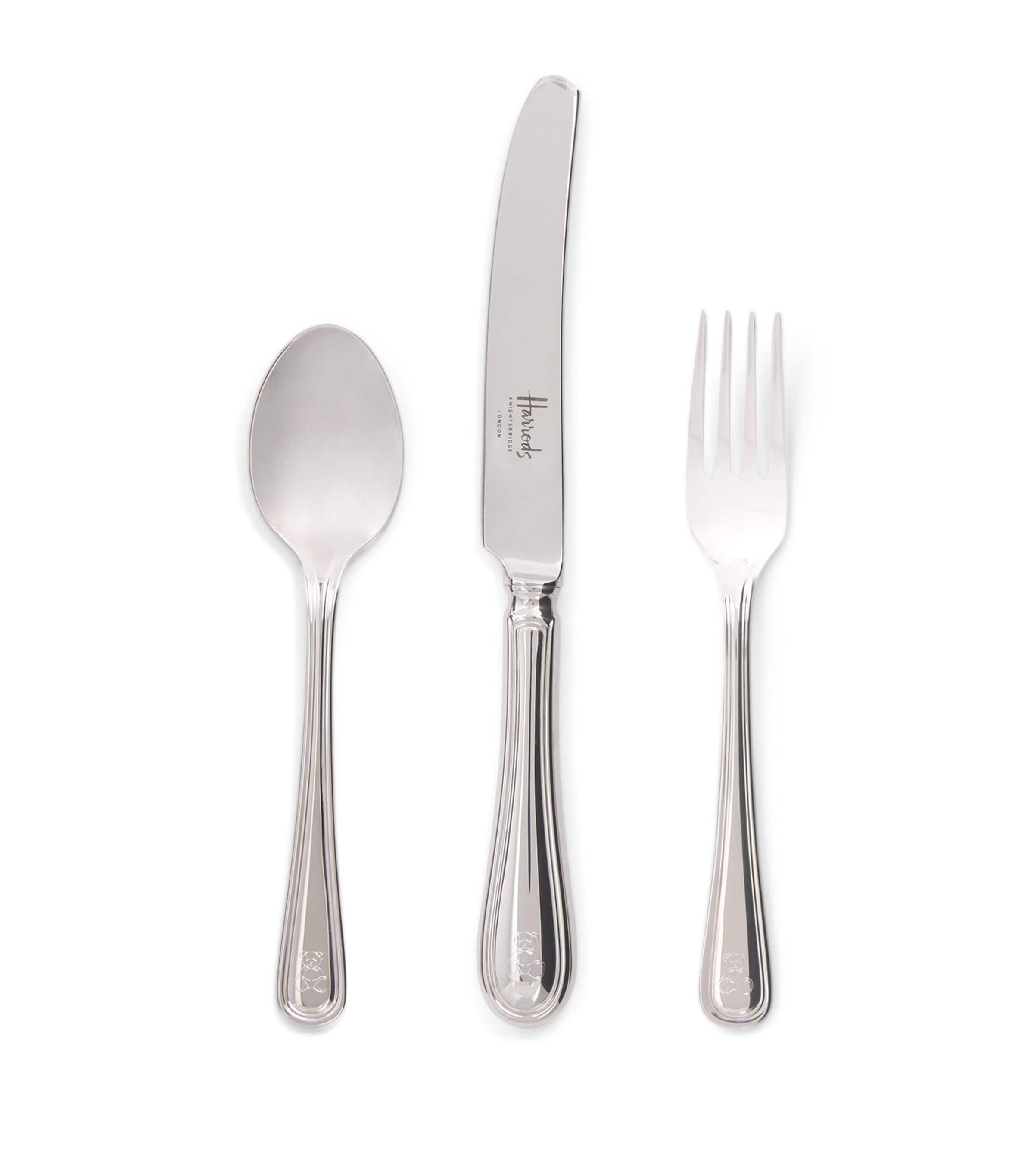 Harrods Stainless Steel Harrods Bear Children's Cutlery Set