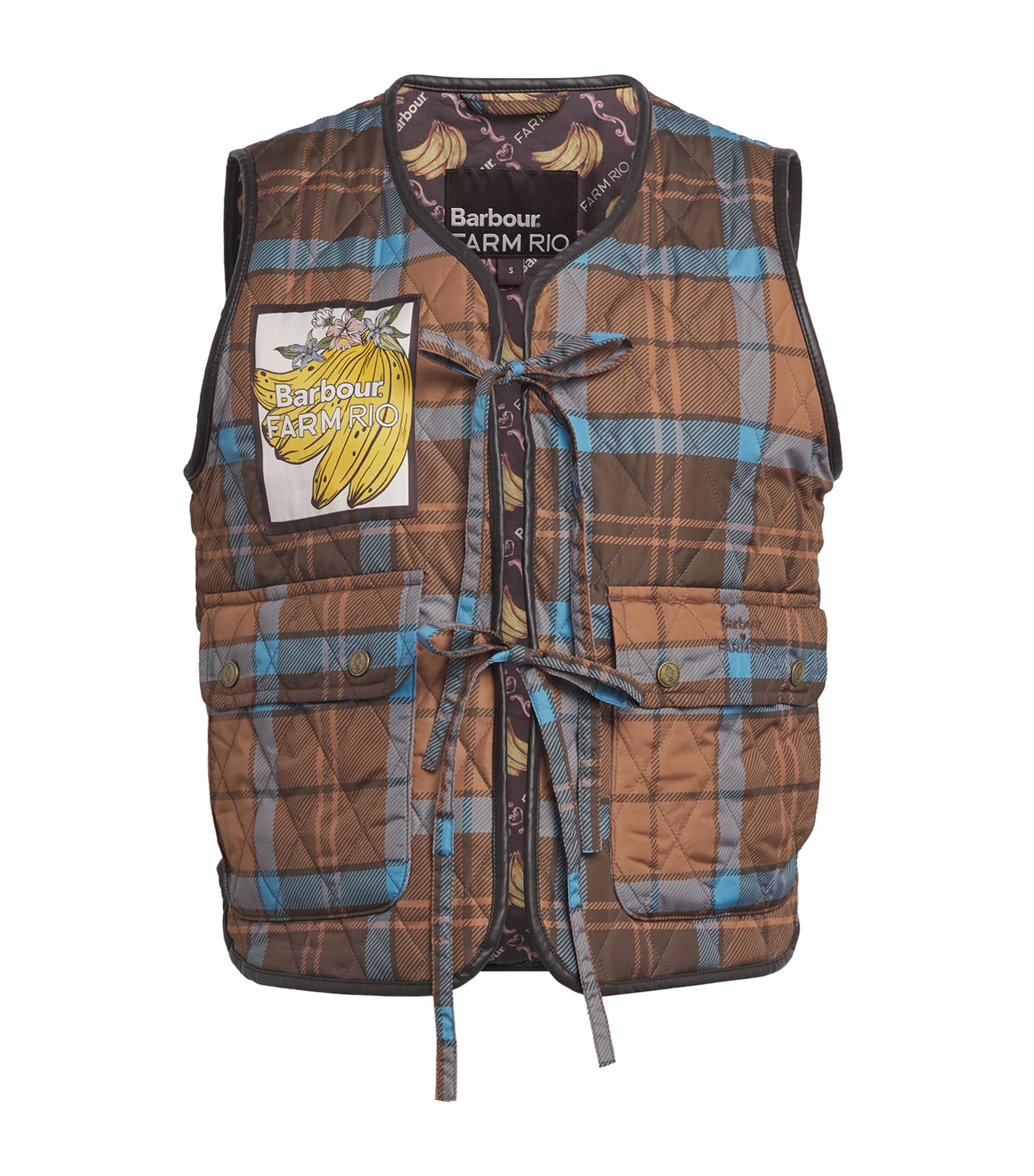 Barbour Womens x Farm Rio Fernanda Gilet Liner Trpcl T Trtn/brwnbna