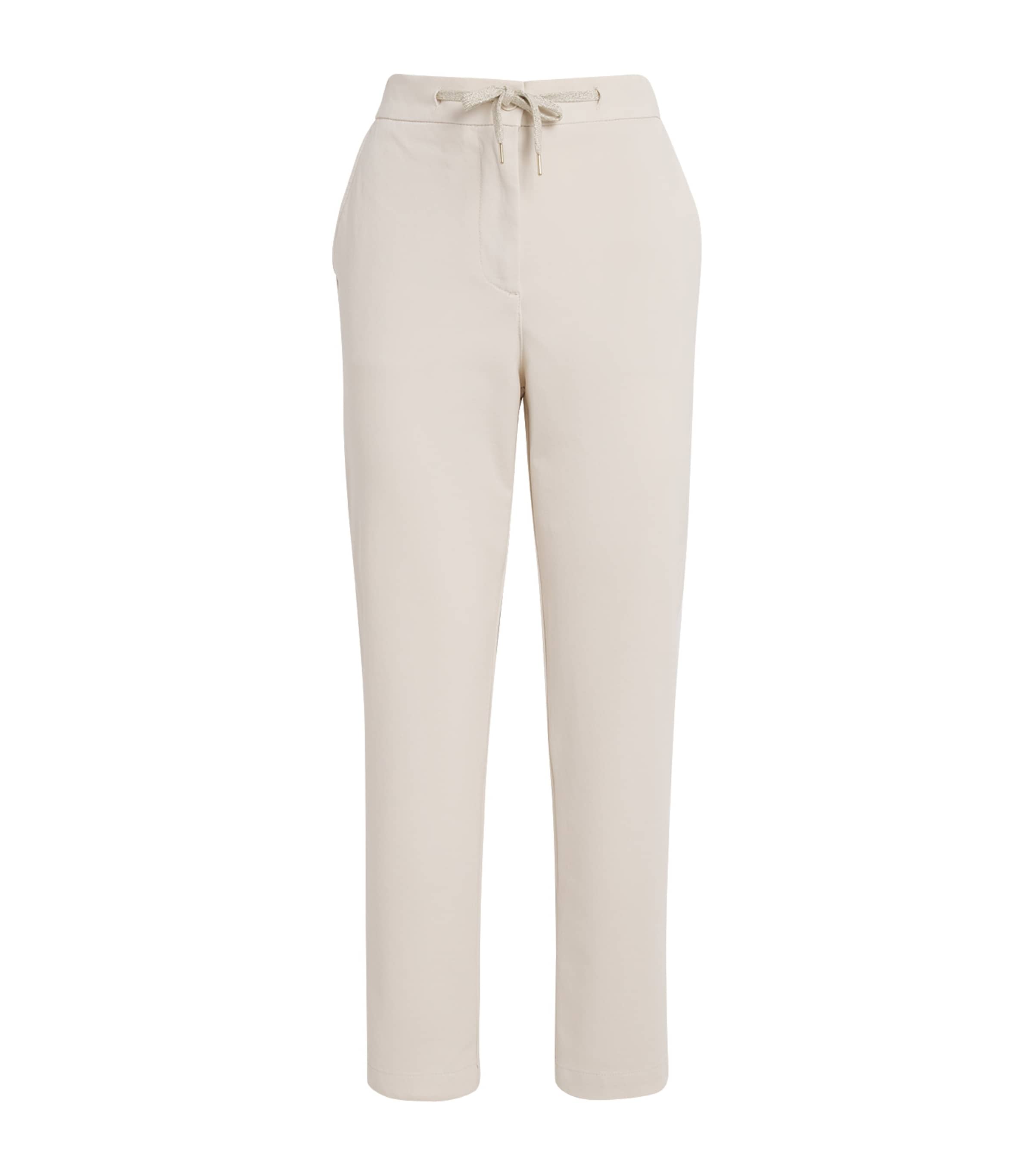 Cotton-Blend Drawstring Trousers