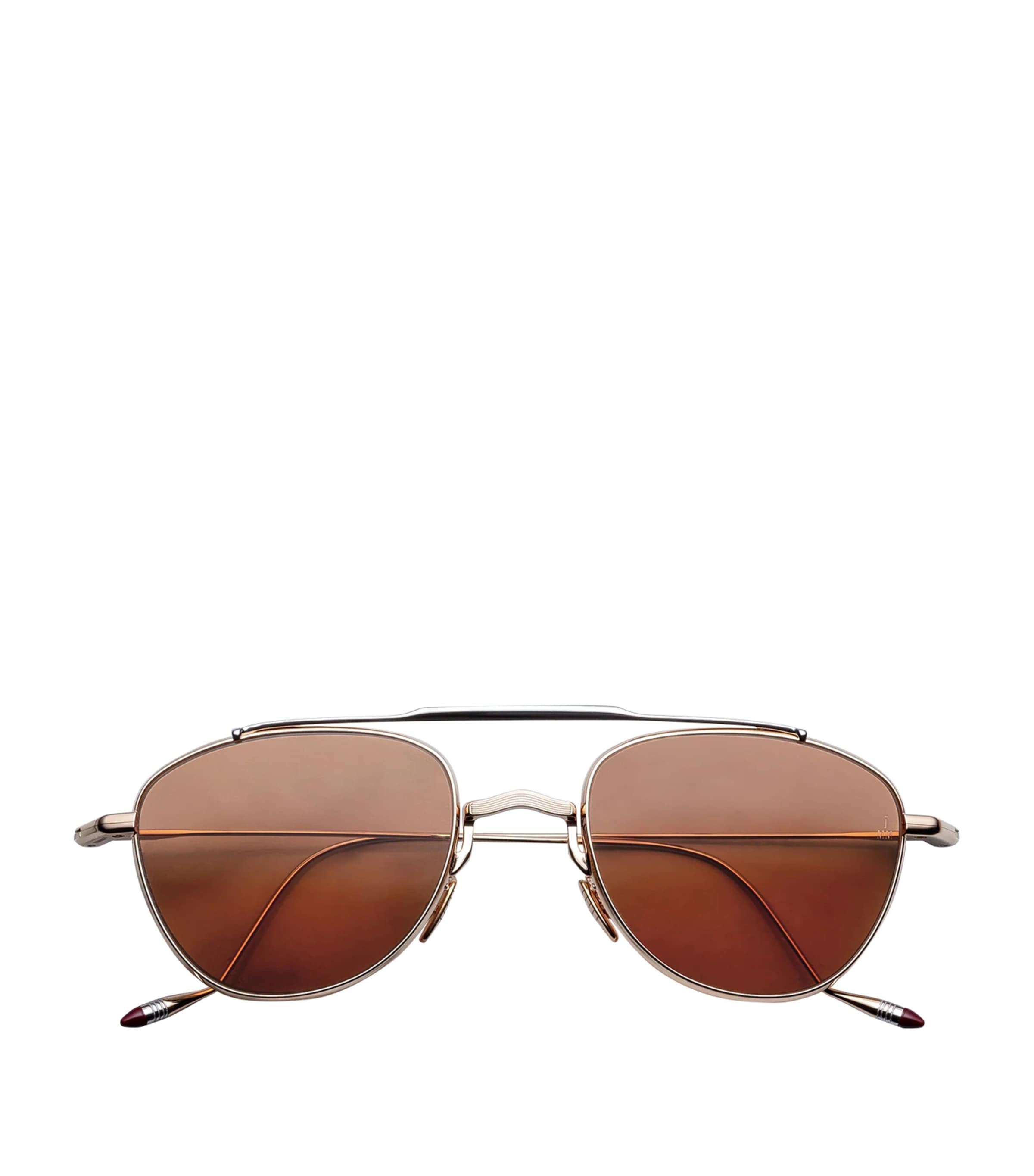 Jacques Marie Mage Titanium Flynn Aviator Sunglasses Darjeeling