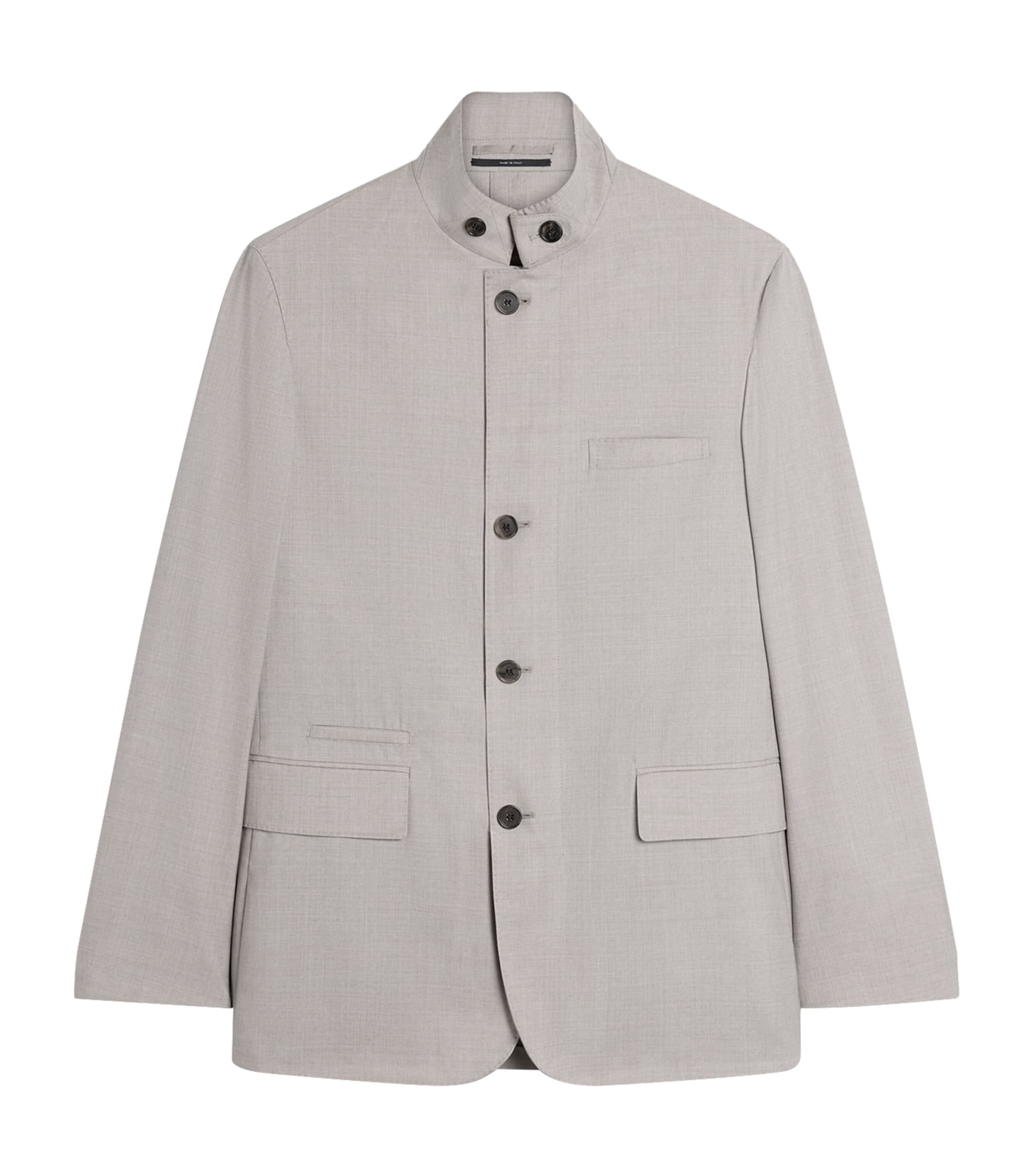 Dunhill Mens Wool Single-Breasted Jacket
