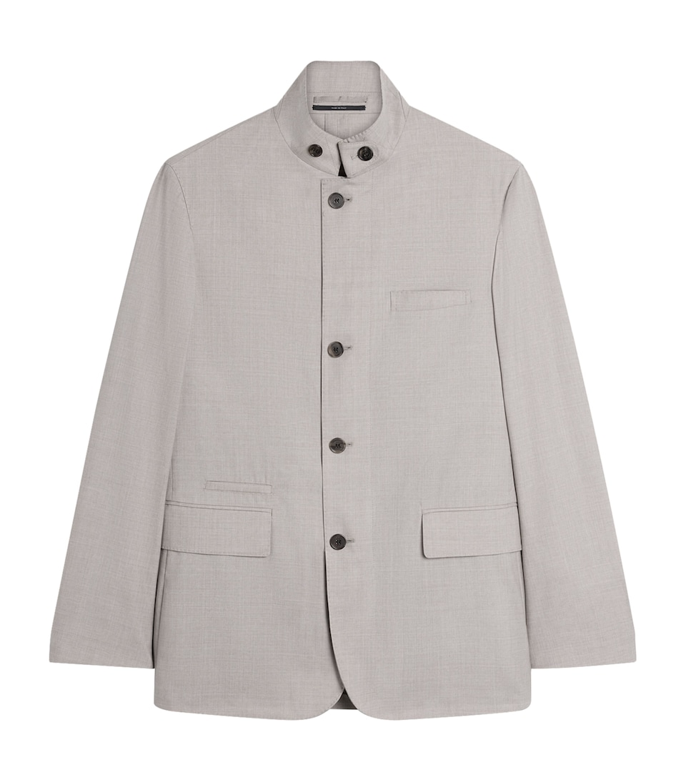 Dunhill Mens Wool Single-Breasted Jacket
