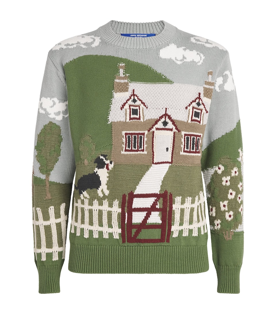 Cotton-Wool Intarsia Sweater