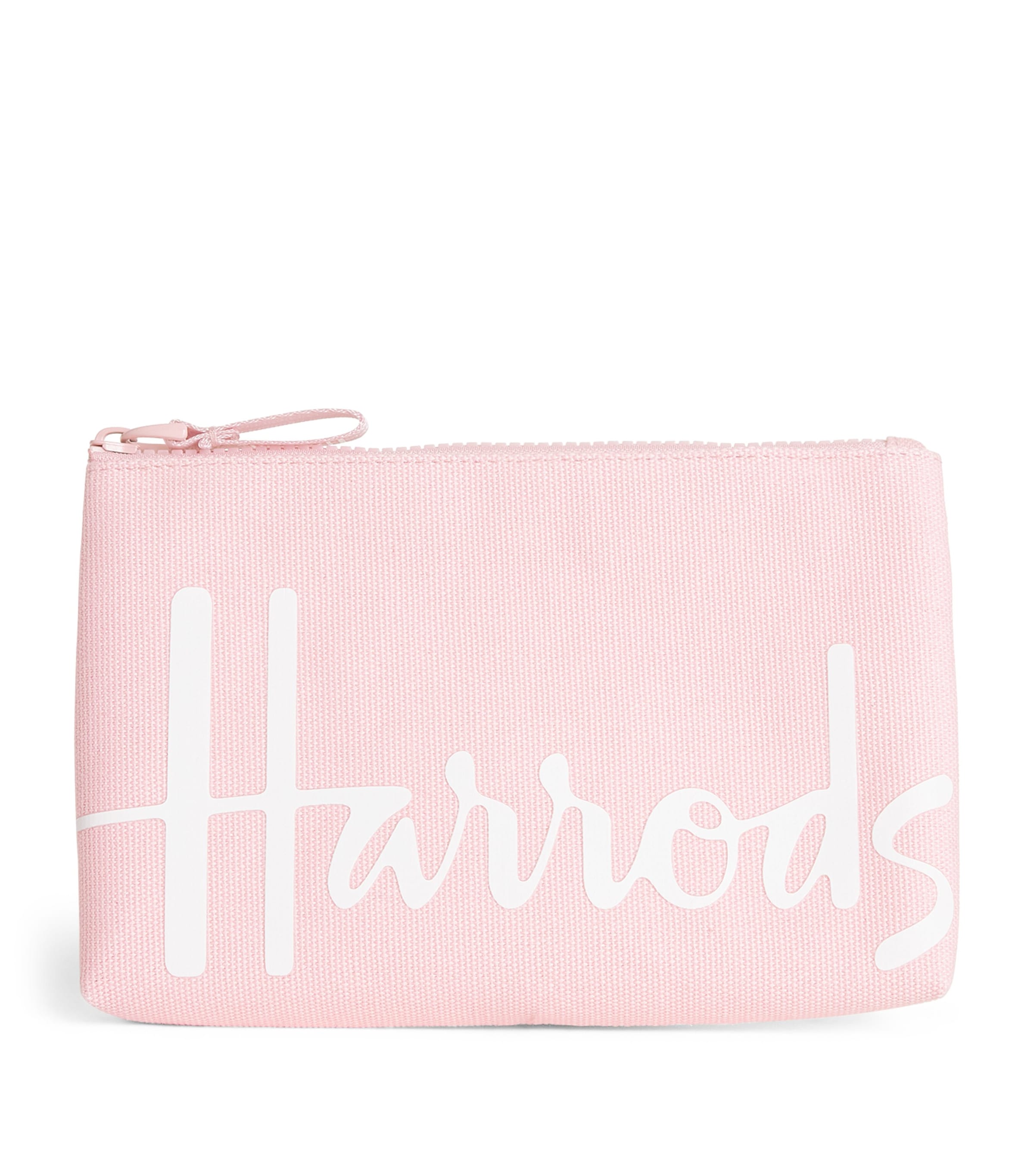 Harrods Small Cotton Logo Pouch Light Pink