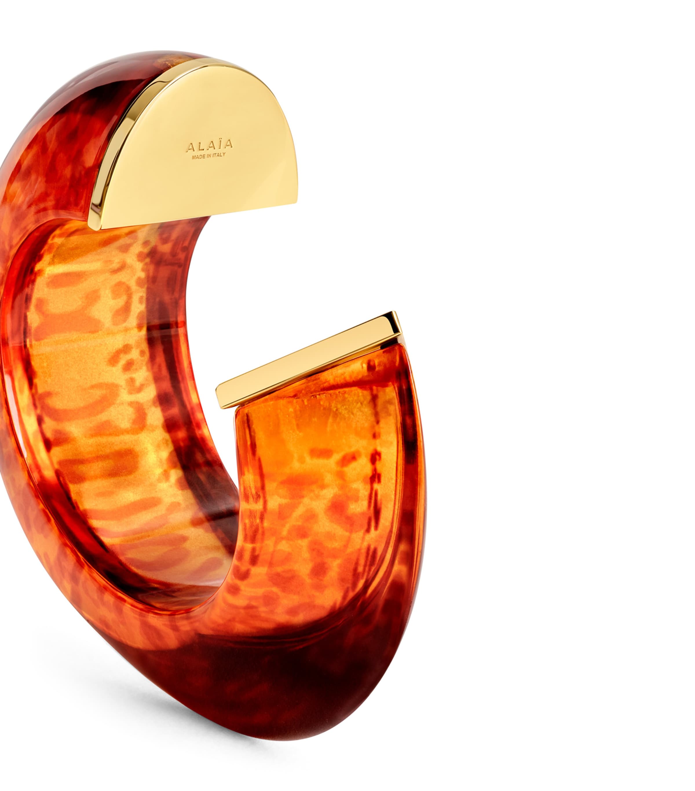 Alaïa Medium Edge Cuff Bracelet Brown Image 2